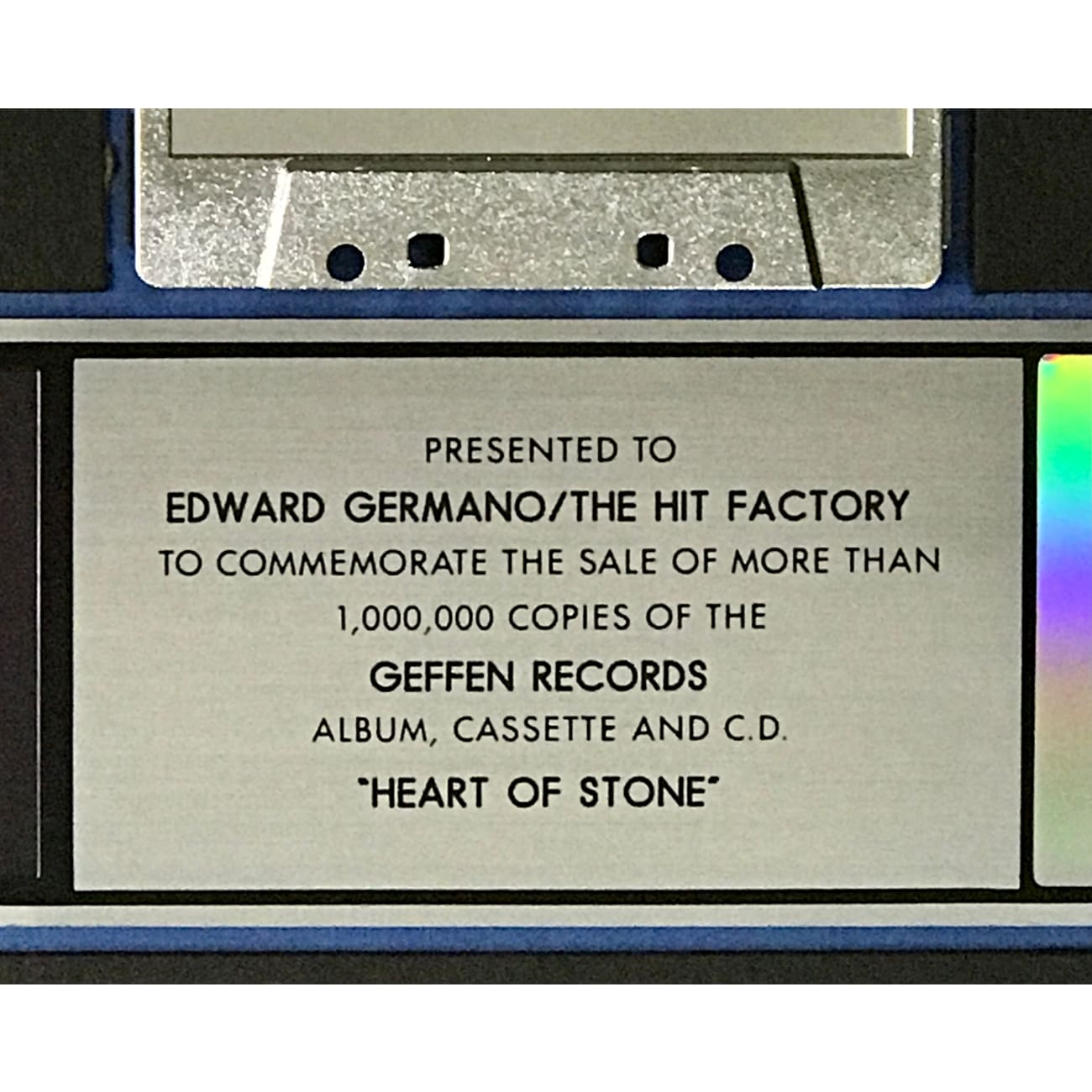Cher - Heart of Stone RIAA Certified Platinum Album Award - Perfect for Music Collectors & Cher Fans Display