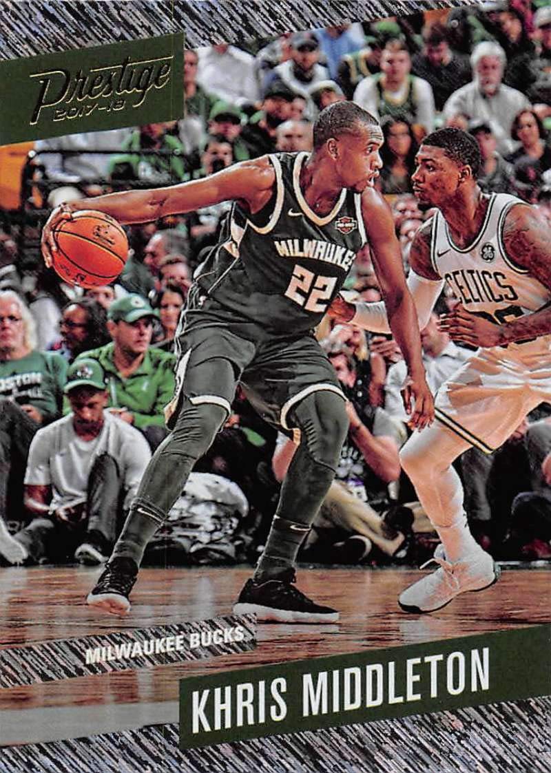 2017-18 Panini Prestige NBA Basketball Card #8 Khris Middleton Milwaukee Bucks - Collectible Sports Memorabilia for Fans & Investors
