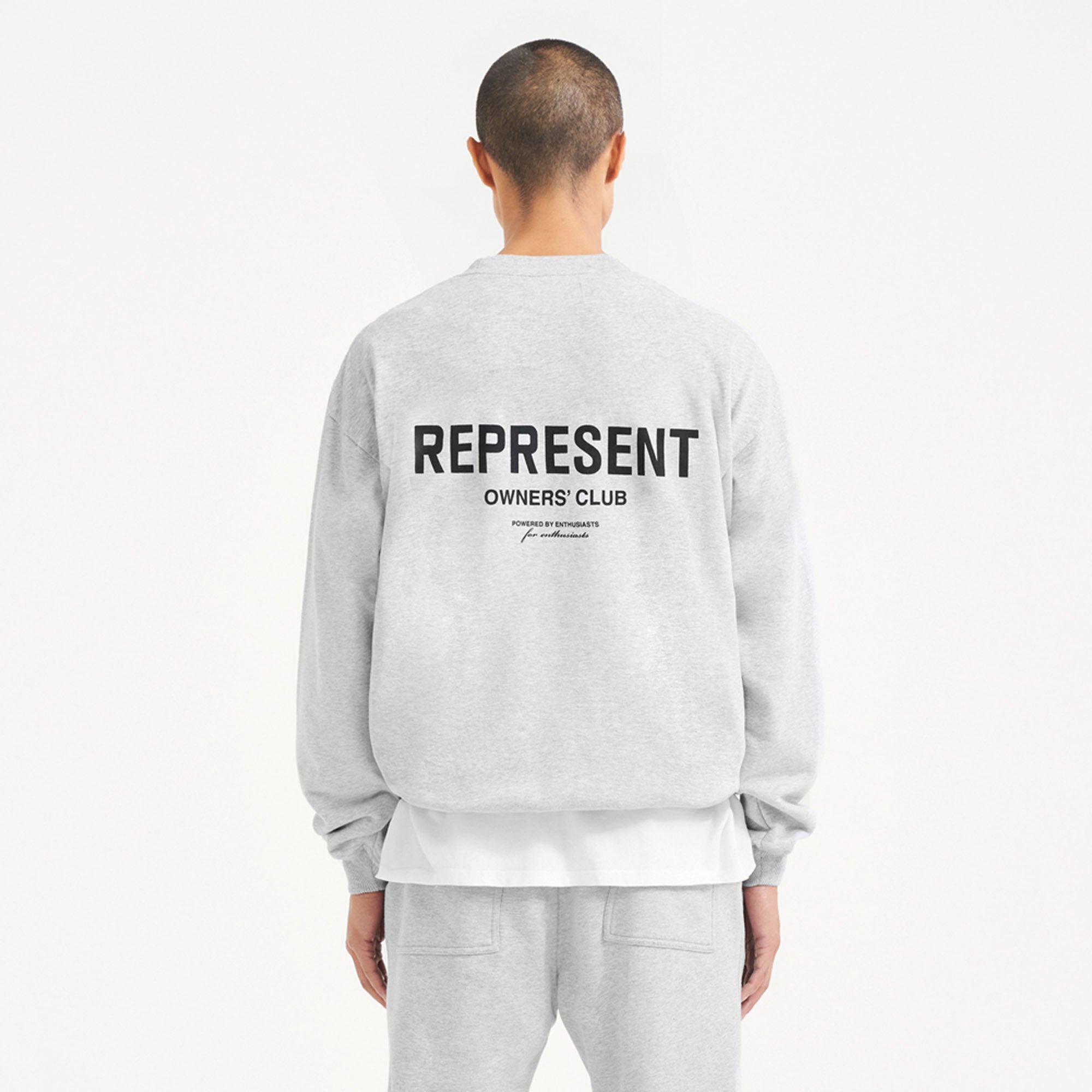Represent Owners Club Sweater - Ash Grey | Premium Cotton Knit Pullover for Men & Women | Casual Wear, Street Style & Lounge Comfort