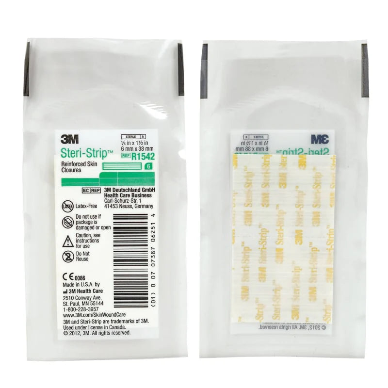 3M Steri-Strip Adhesive Skin Closure Strips - Wound Closure for Cuts, Surgical Incisions & Lacerations - First Aid Essential for Home, Travel & Emergency Kits