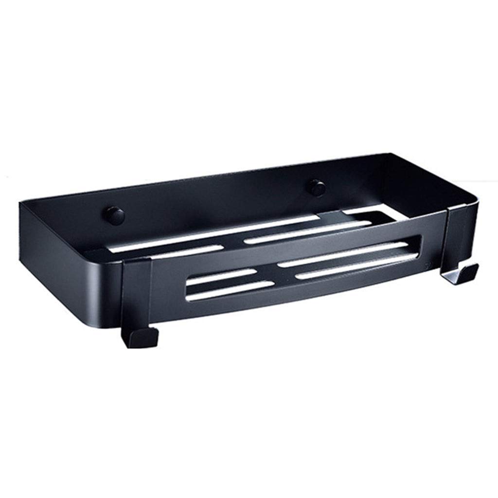Stainless Steel Corner Shelves for Bathroom & Kitchen - 2 Pack Black Rectangular Shelves, SUS304 Shower Storage Basket, Hotel & Home Organization Accessories - Perfect for Small Spaces, Shower Caddies, and Kitchen Counter Storage