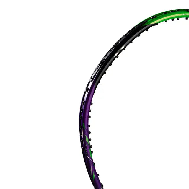 Li Ning Halbertec 9000 Badminton Racket - Prestrung with Black/Purple/Green Design | Professional Sports Equipment for Competitive Play & Training | Made in China