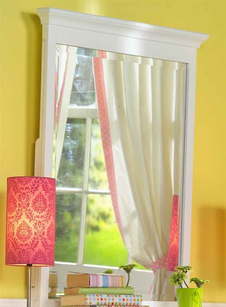 White Birch Hardwood Mirror - Elegant Dresser or Wall Mounted Mirror for Bedroom, Bathroom & Living Room Decor
