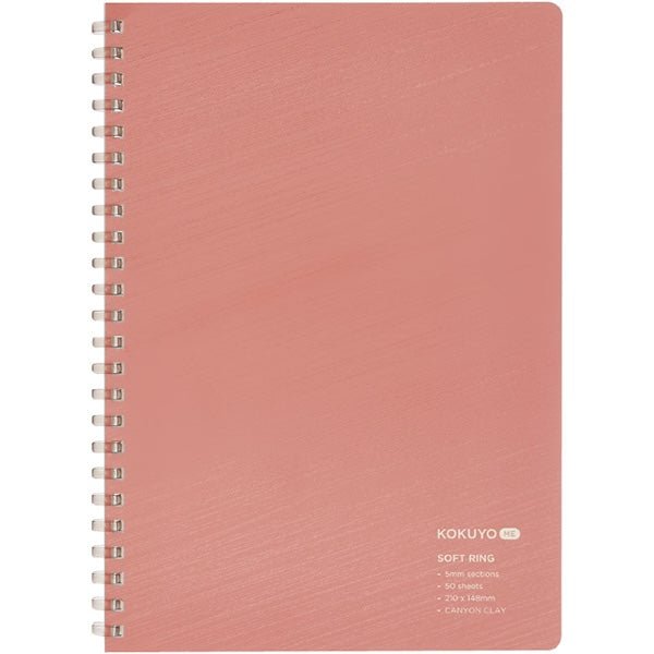 KOKUYO ME A5 Soft Ring Notebook with Grid Lines - Deep Nature Color for School, Office & Journaling | Premium Japanese Stationery for Note-Taking & Planning