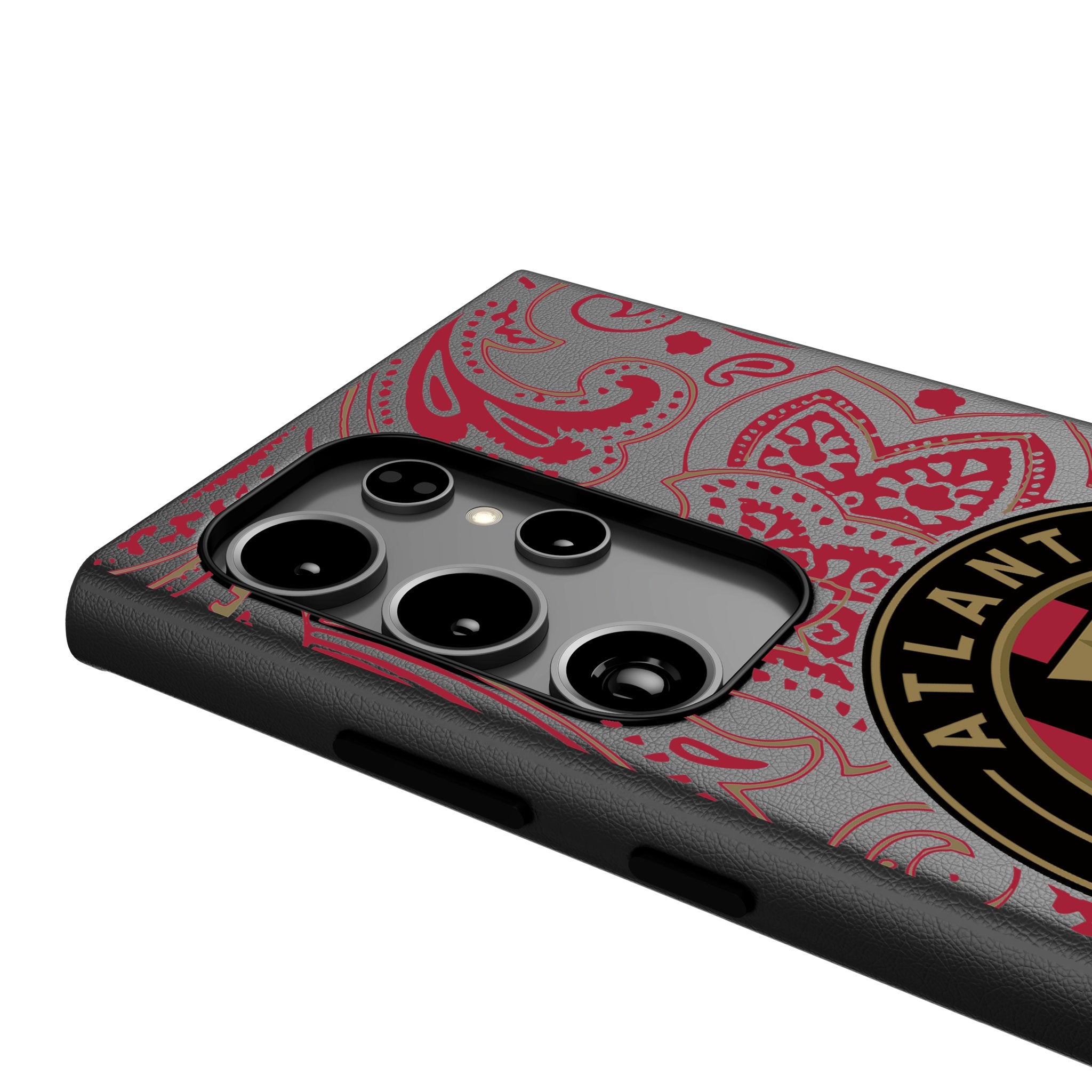 Atlanta United FC Paisley Pattern MagSafe Compatible Phone Case for Samsung Galaxy S23/S22/S21 - Durable Protection with Stylish Soccer Design for Fans & Daily Use