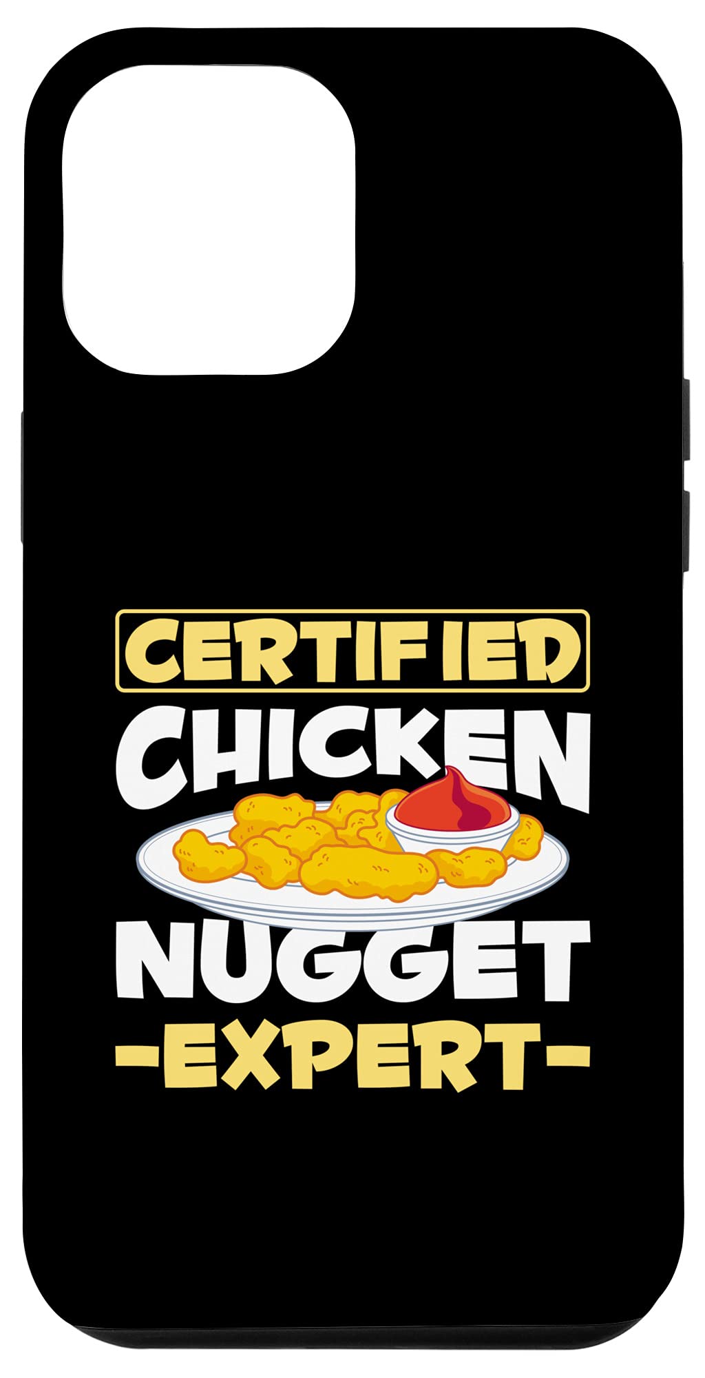 iPhone 12 Pro Max Case - Funny Certified Chicken Nugget Expert Foodie Design - Durable Protective Cover for iPhone 12 Pro Max - Perfect for Fast Food Lovers & Humor Enthusiasts