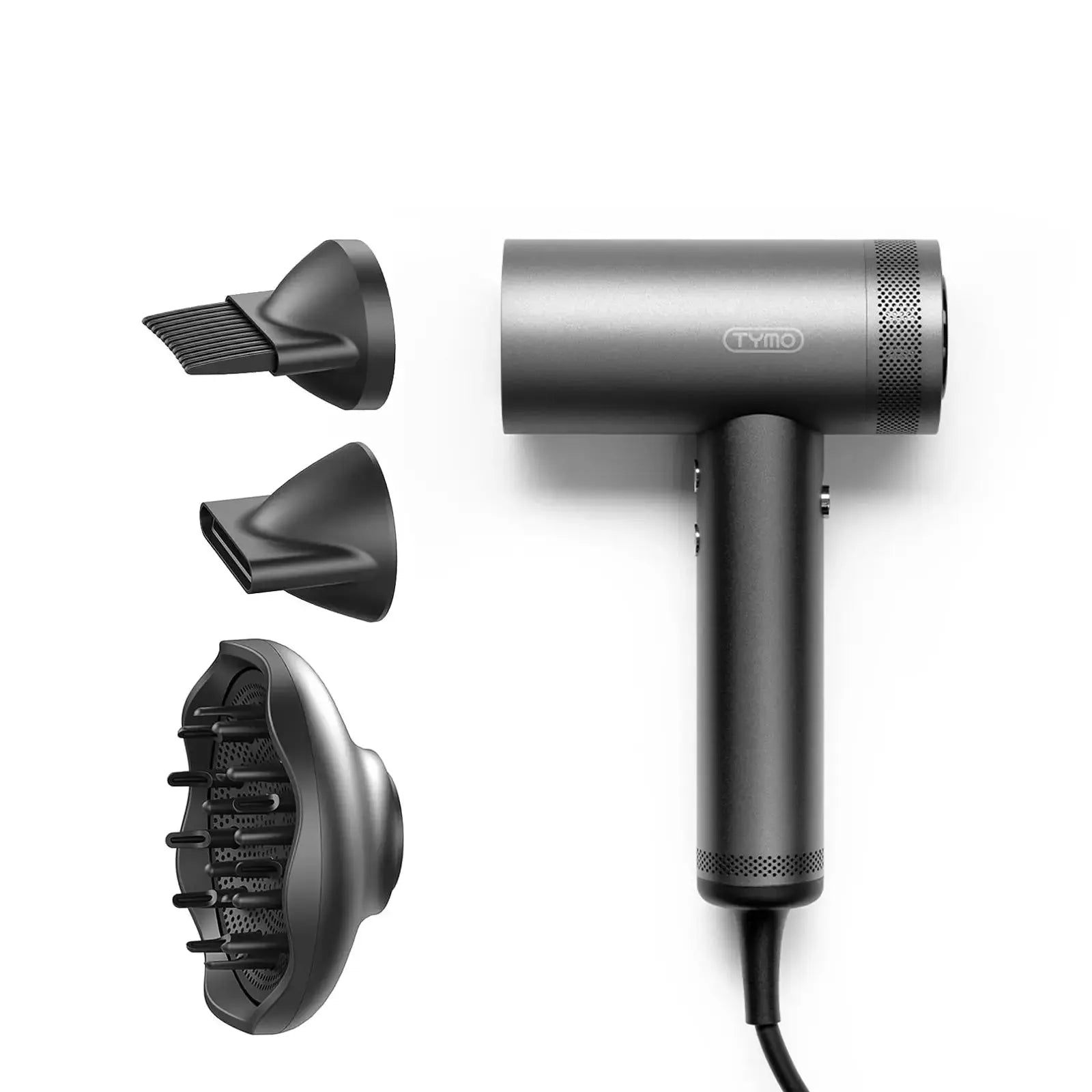 Tymo Airhype Lite Hair Dryer with 3 Nozzles - Professional Styling for Smooth, Voluminous Hair at Home & Salon