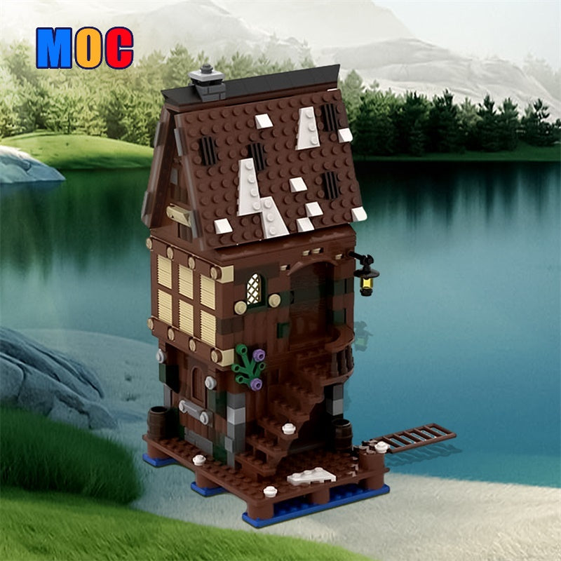 545PCS MOC 146421 House of Bard Lake Town Esgaroth Building Blocks Set - Compatible with LEGO - Hobbit Lord of The Rings Inspired Model Kit for Collectors & Fans | Home Decor, Display, Gift for Fantasy Lovers