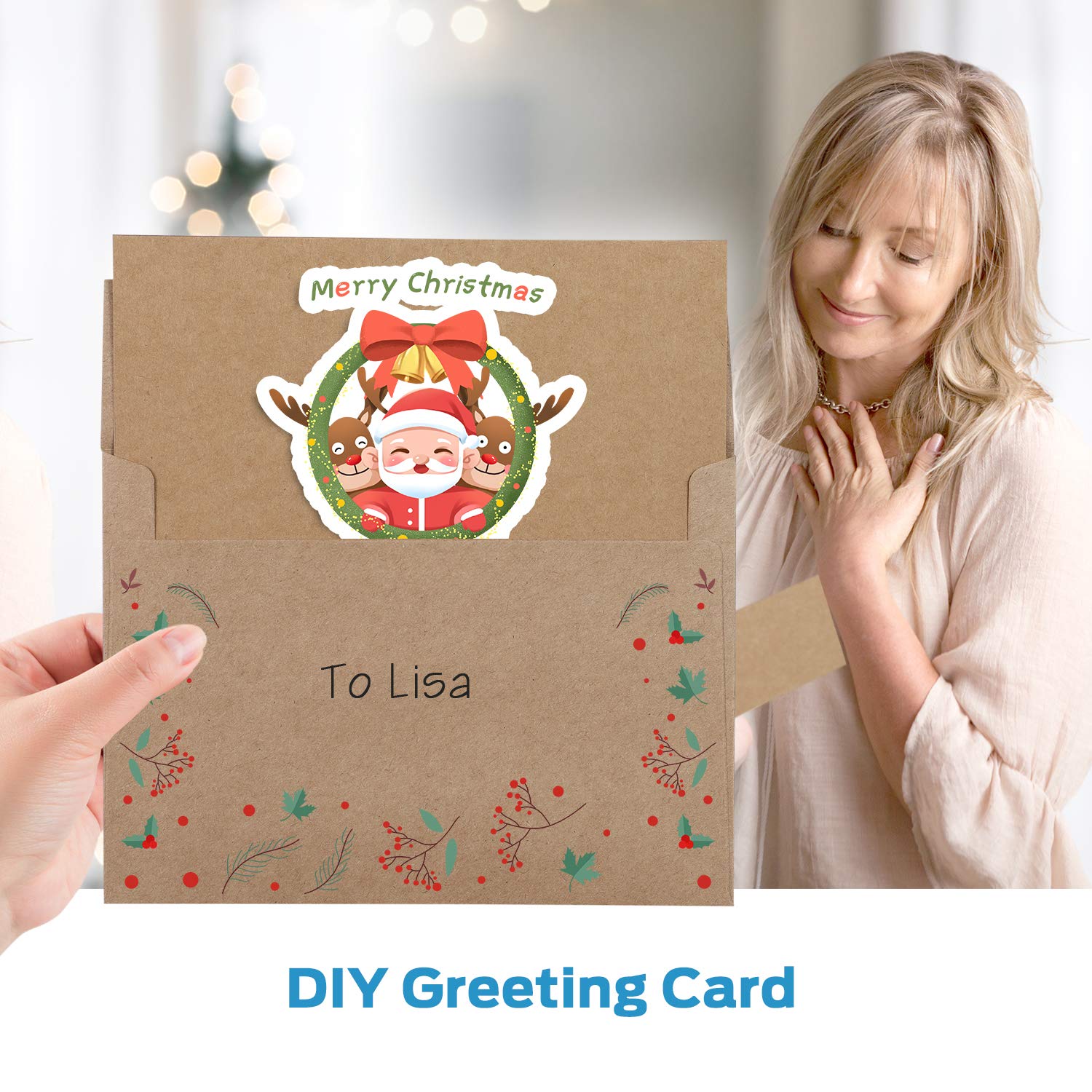 Ohuhu 100-Pack 5x7 Heavyweight Kraft Paper Blank Cards & A7 Envelopes for DIY Greeting Cards - Perfect for Weddings, Birthdays, Invitations, Baby Showers, Thank You Notes & All Occasions | Handmade Stationery, Crafting & Personalized Gifts