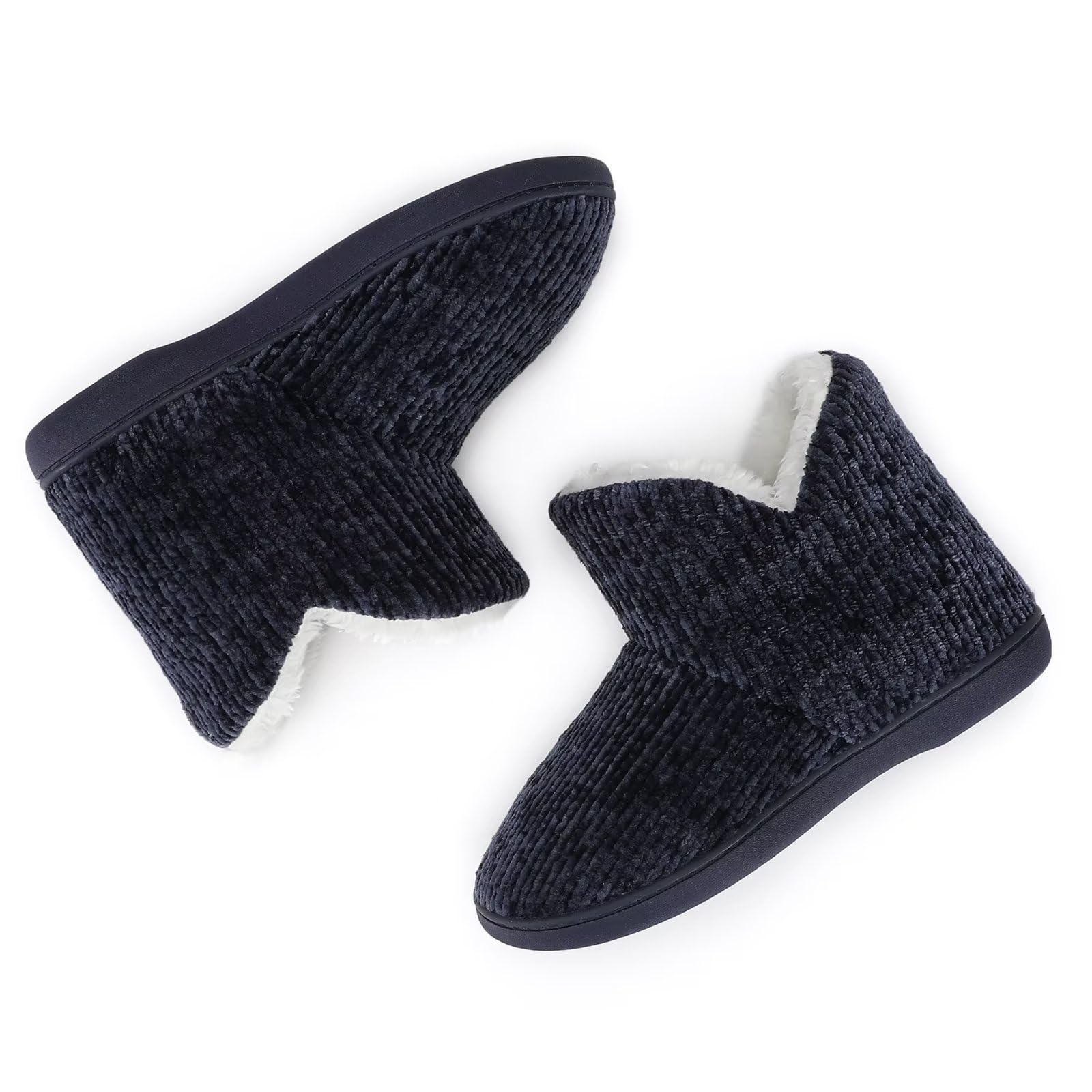 TUOBUQU Women's Cozy Plush Bootie Slippers - Warm Fuzzy Indoor/Outdoor Winter House Shoes for Women - Perfect for Home, Office & Winter Comfort