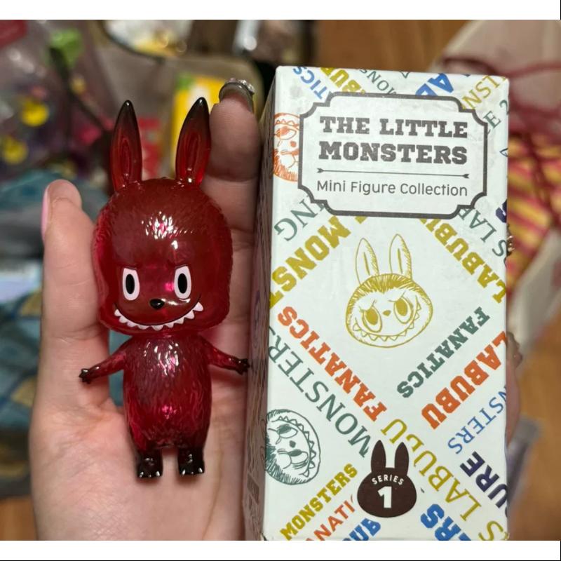 Labubu The Monsters Series 1 Clear Red Vinyl Figure - Cute Collectible Art Toy for Display, Gifts & Anime Lovers (Perfect for Shelf Decor, Office Desk & Pop Culture Collections)
