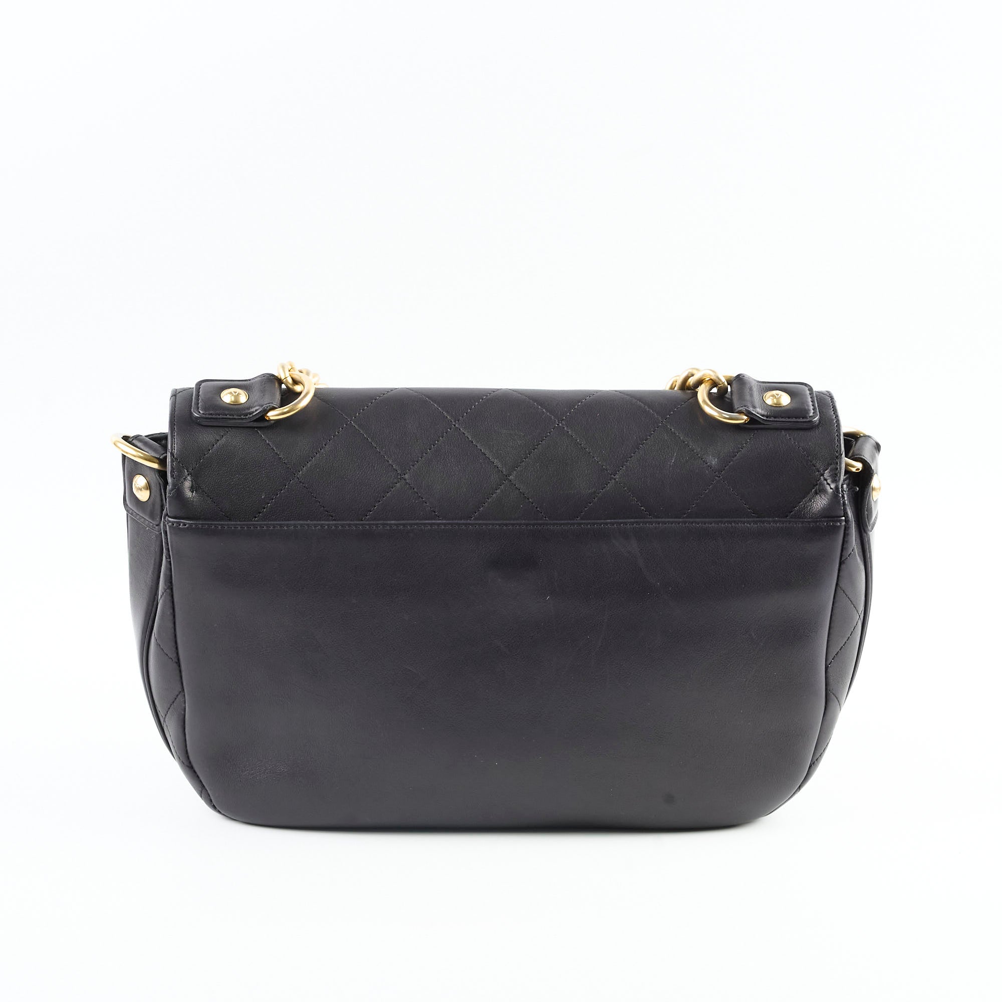 Chanel Paris in Rome Stitched Messenger Bag - Black Crossbody Purse for Women | Perfect for Work, Travel & Everyday Use