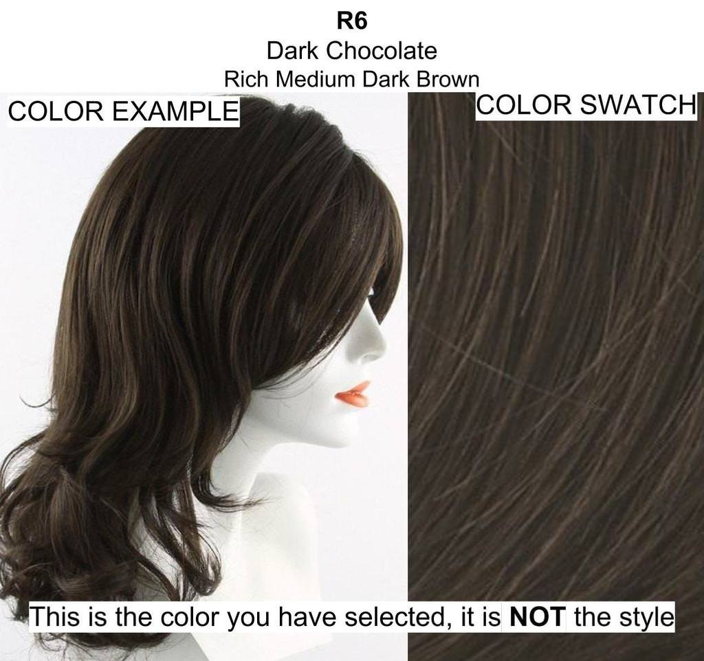 Raquel Welch Stop Traffic Wig Bundle - 5 Piece Set with Q&A Booklet, Travel Size Shampoo, Wig Cap & Comb | Color R6 | Perfect for Cosplay, Costumes & Everyday Wear