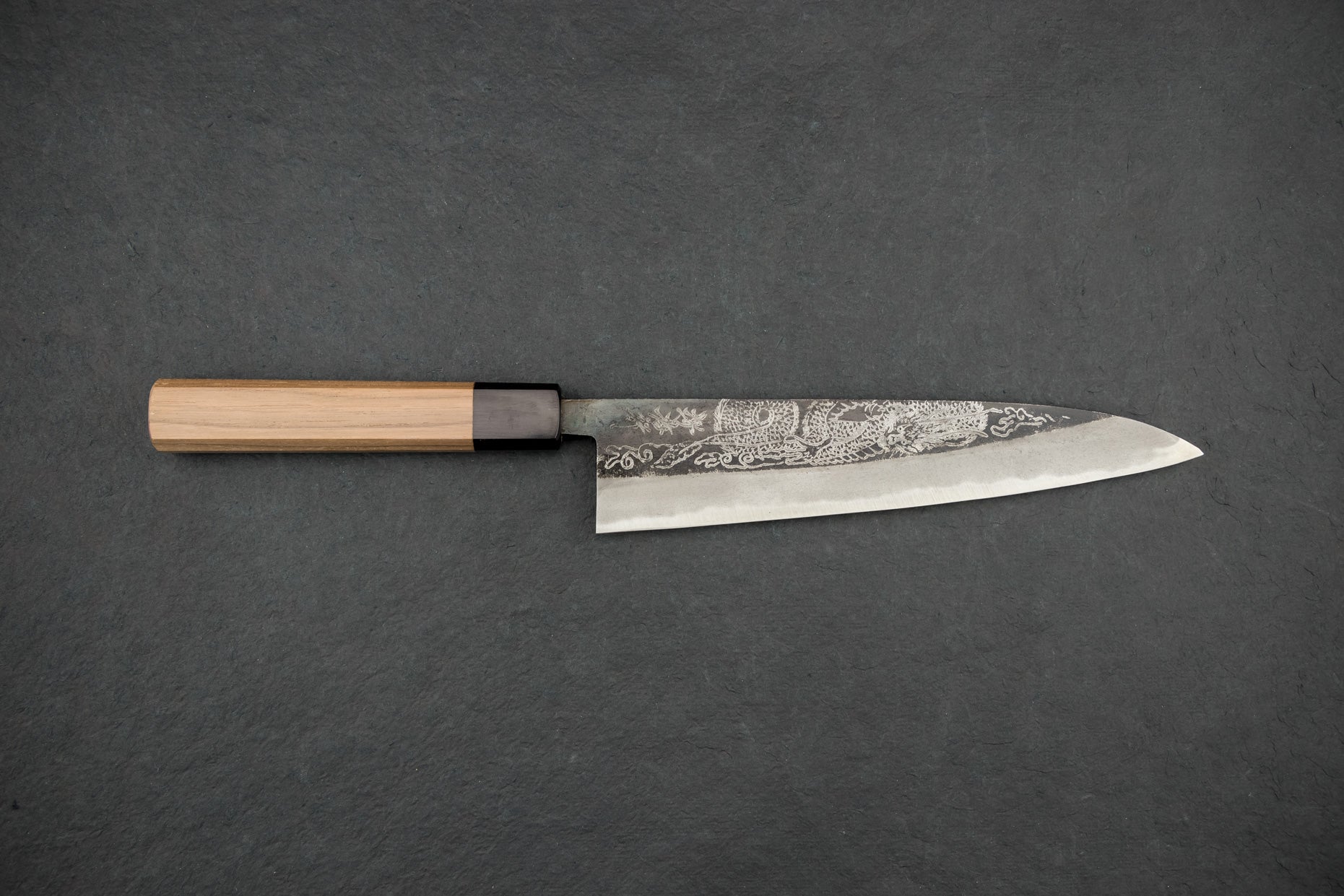 Premium Sakai Takayuki Michiko Special Engraved Aogami Gyuto 210mm Japanese Chef Knife - High Carbon Steel Blade with Dragon Design - Perfect for Sushi, Meat Cutting & Professional Kitchen Use
