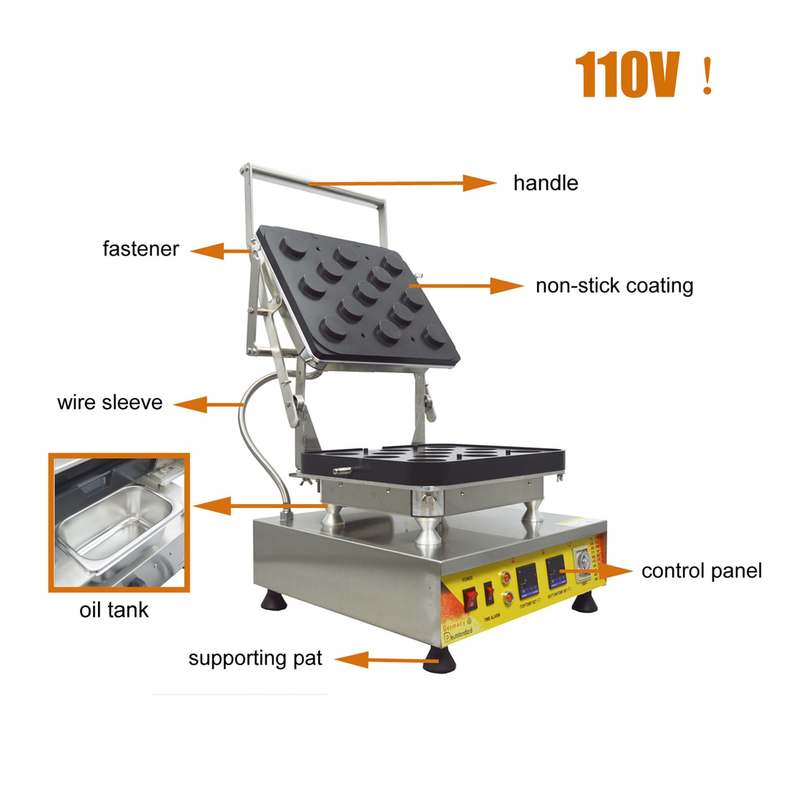 INTSUPERMAI Commercial Tart Shell Maker Machine - 110V Electric Egg Tart, Pie & Waffle Mold Maker for Bakeries, Restaurants & Home Baking - Perfect for Making Professional Tarts, Mini Pies and Crispy Waffle Shells