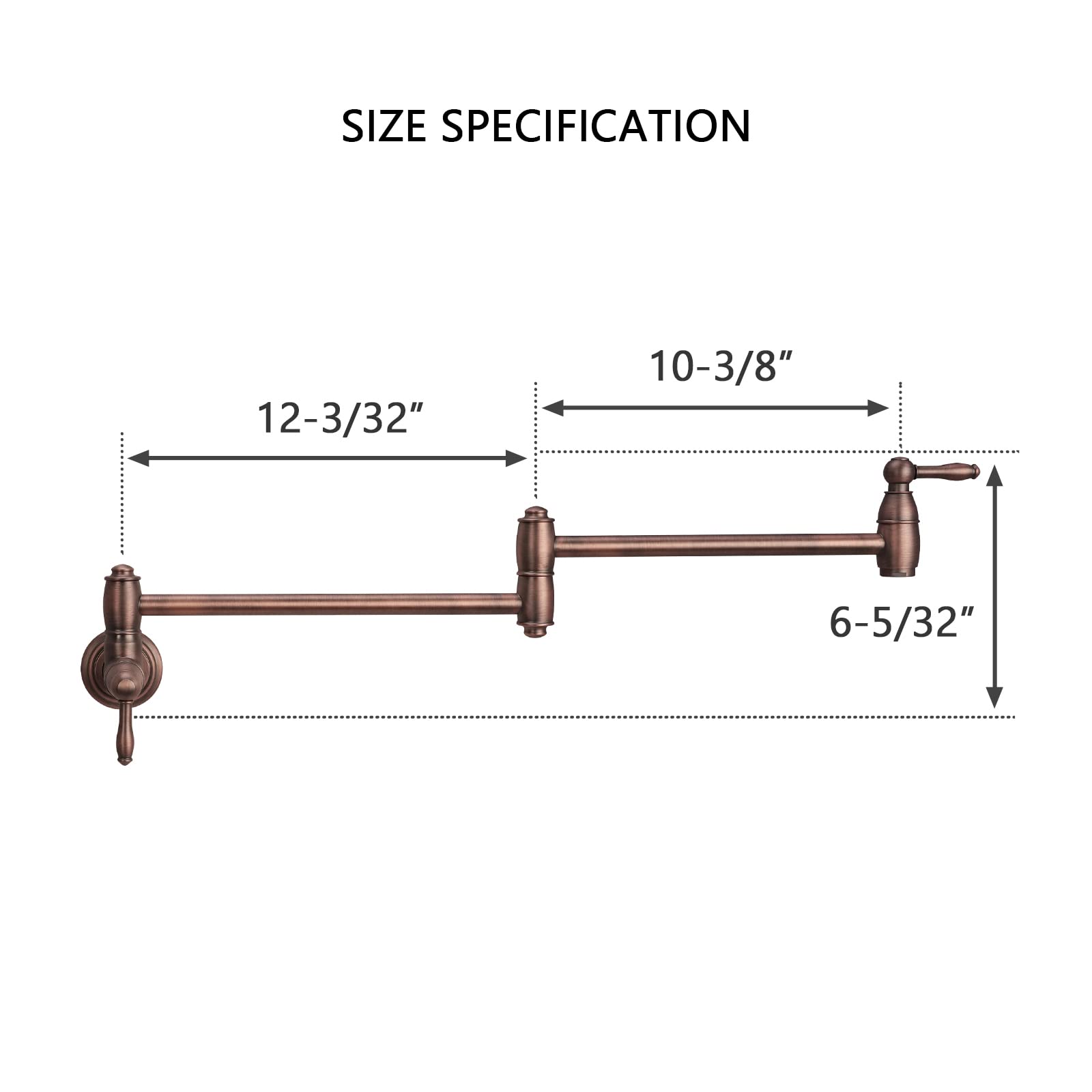 Antique Bronze Wall-Mounted Pot Filler Kitchen Faucet - Hot & Cold Water Sprayer for Cooking, Filling Pots & Pasta Making - Perfect for Modern Farmhouse & Industrial Style Kitchens