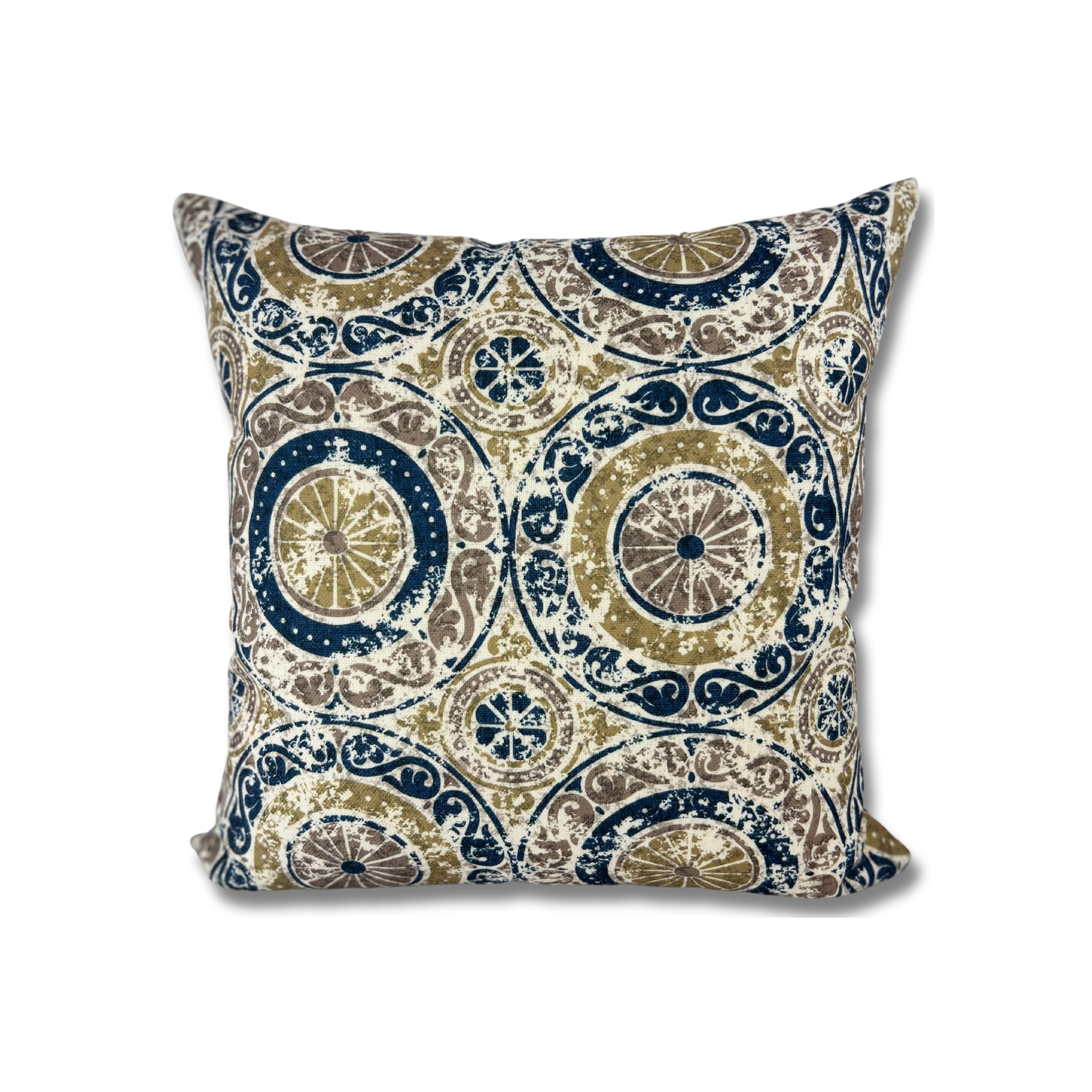Susani Navy Blue Decorative Throw Pillow 17x17 - Perfect for Sofa, Bed & Home Decor