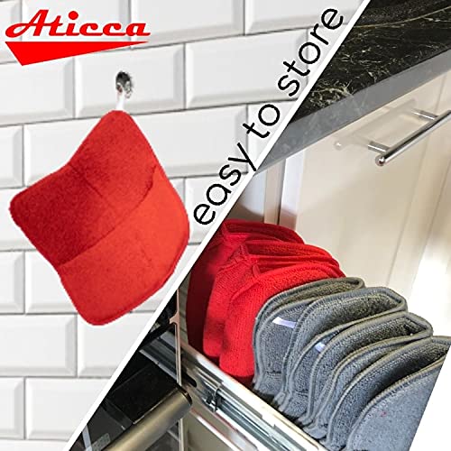 Microwave Bowl Holders Set - Heat Resistant Red & Black Silicone Grips for Safe Cooking & Serving - Perfect for Microwave, Oven & Kitchen Use
