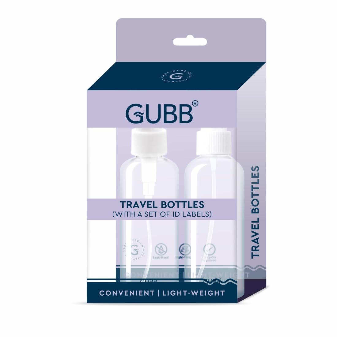 Leak Proof Travel Bottles Set for Toiletries & Cosmetics with ID Stickers - TSA Approved for Airplane Carry On, Perfect for Vacation, Gym, and Business Trips