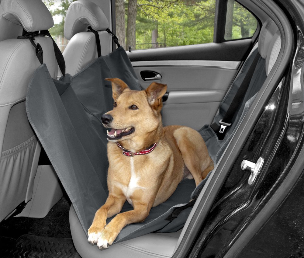 Ruffin' It Pet Car Seat Protector - Durable & Waterproof Dog Seat Cover for Cars, Grey - Perfect for Travel, Road Trips & Daily Commutes