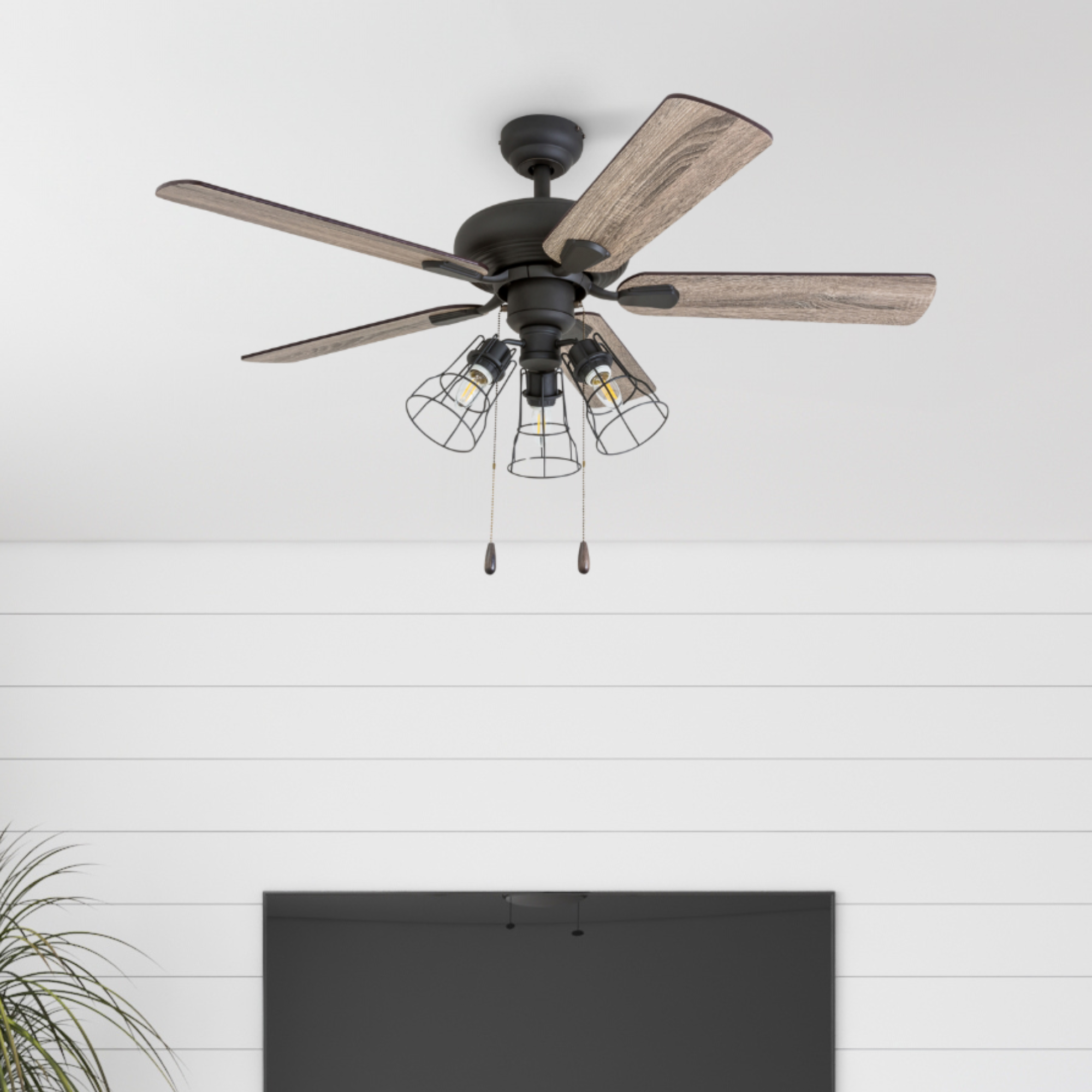 42 Inch Madison County Bronze Remote Control Ceiling Fan with Light Kit - Perfect for Living Room, Bedroom, and Outdoor Patio Cooling
