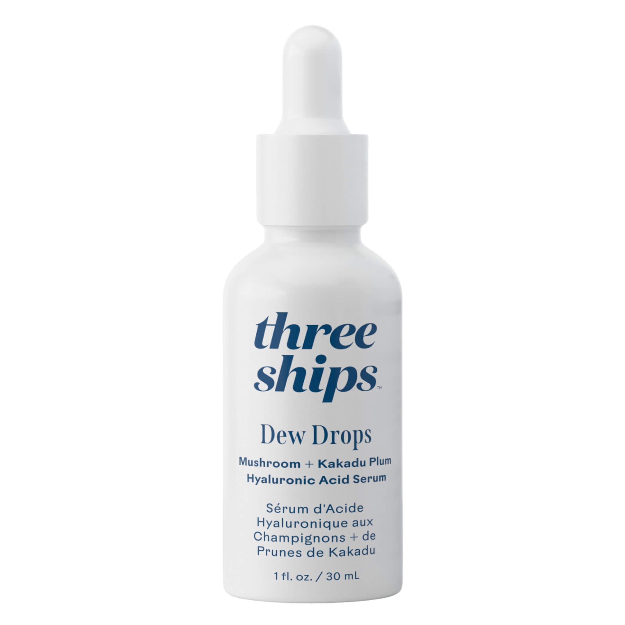 Dew Drops Mushroom Hyaluronic Acid + Vitamin C Serum for Face - Hydrating & Brightening Skincare Treatment - Perfect for Dry Skin & Anti-Aging Routine