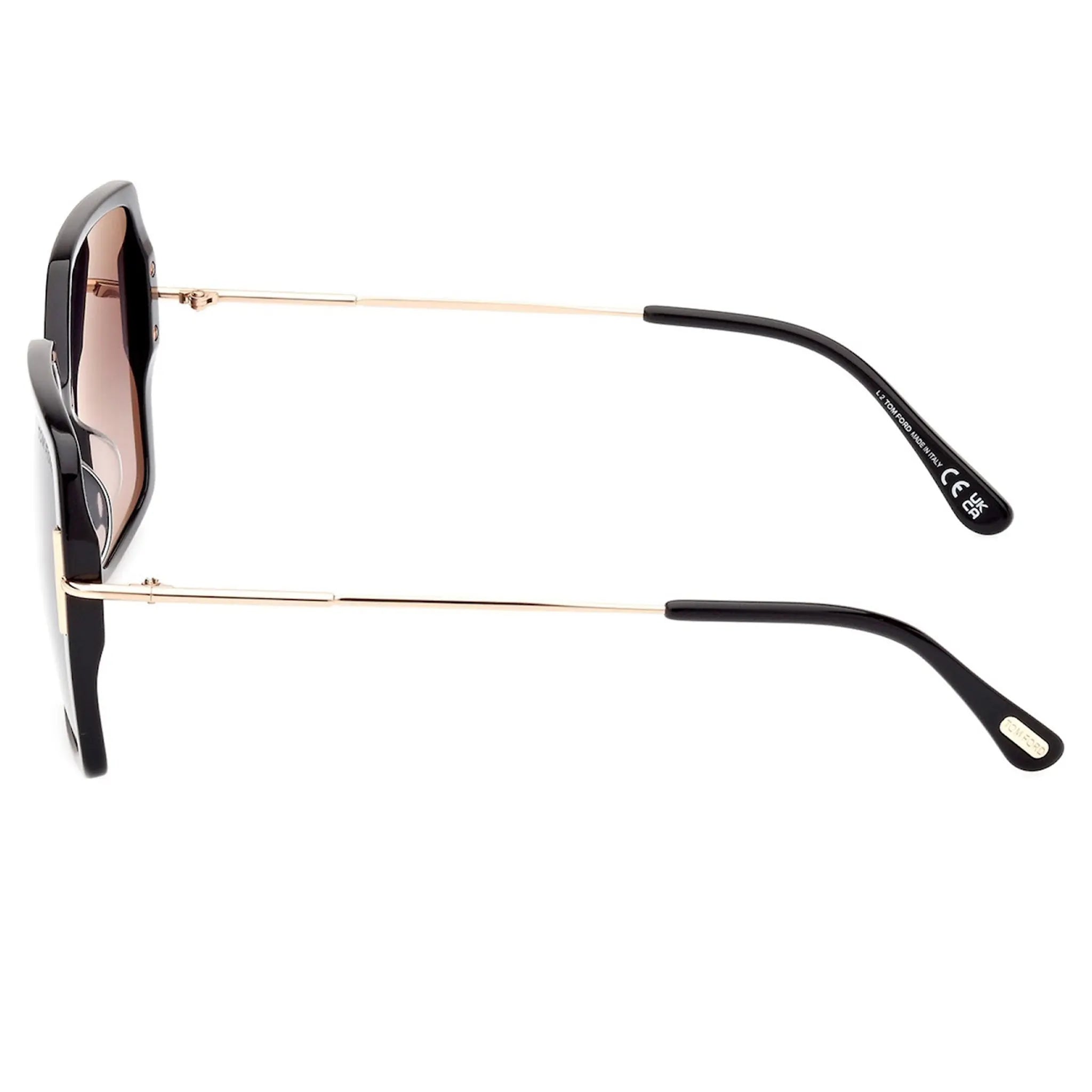 Tom Ford Joanna FT1039 01B 59 Black Polarized Sunglasses for Women - UV Protection, Fashion Luxury Shades for Driving, Beach & Outdoor Activities