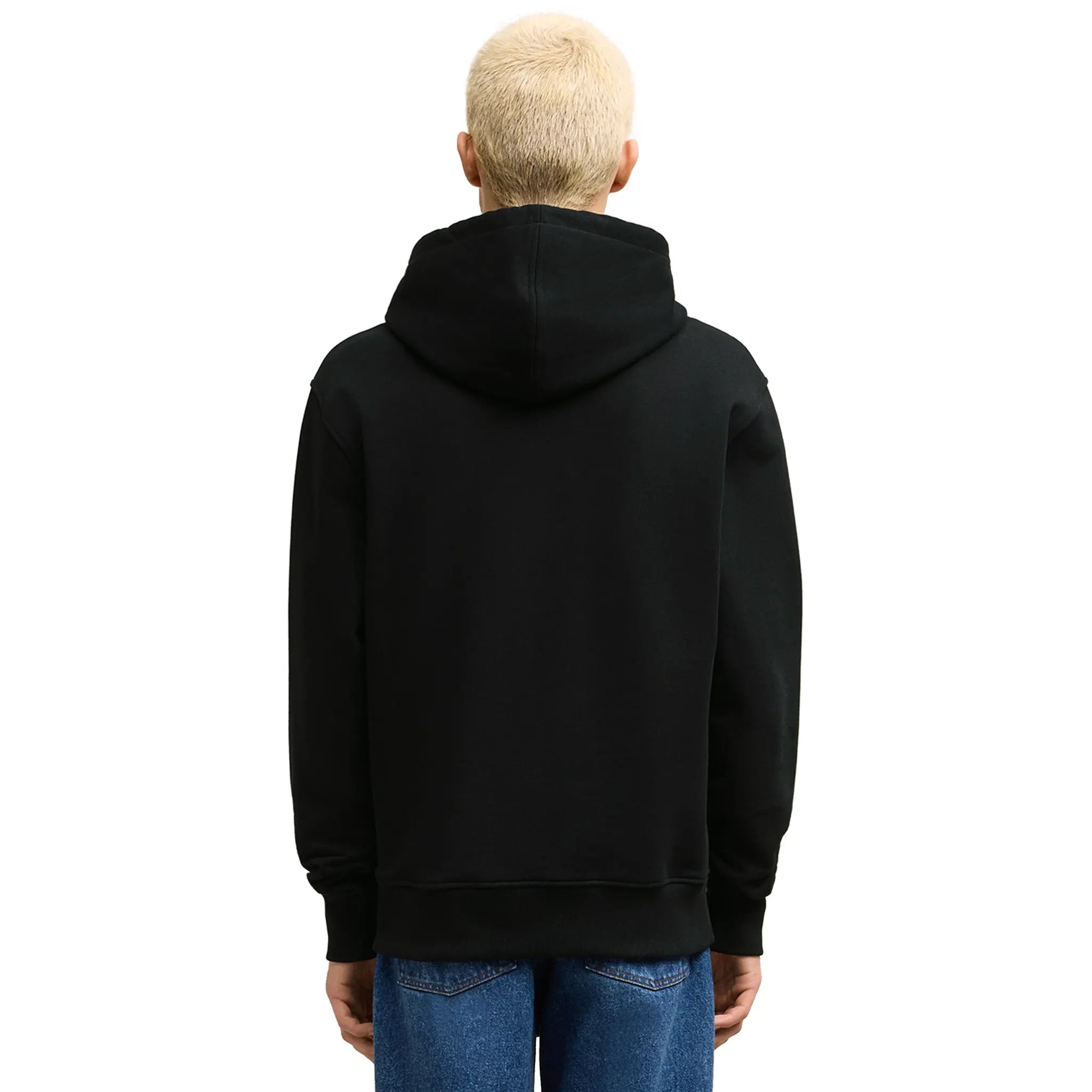 Ami Paris Ami De Coeur Black Cotton Zip-Up Hoodie for Men - Casual Streetwear & Everyday Comfort