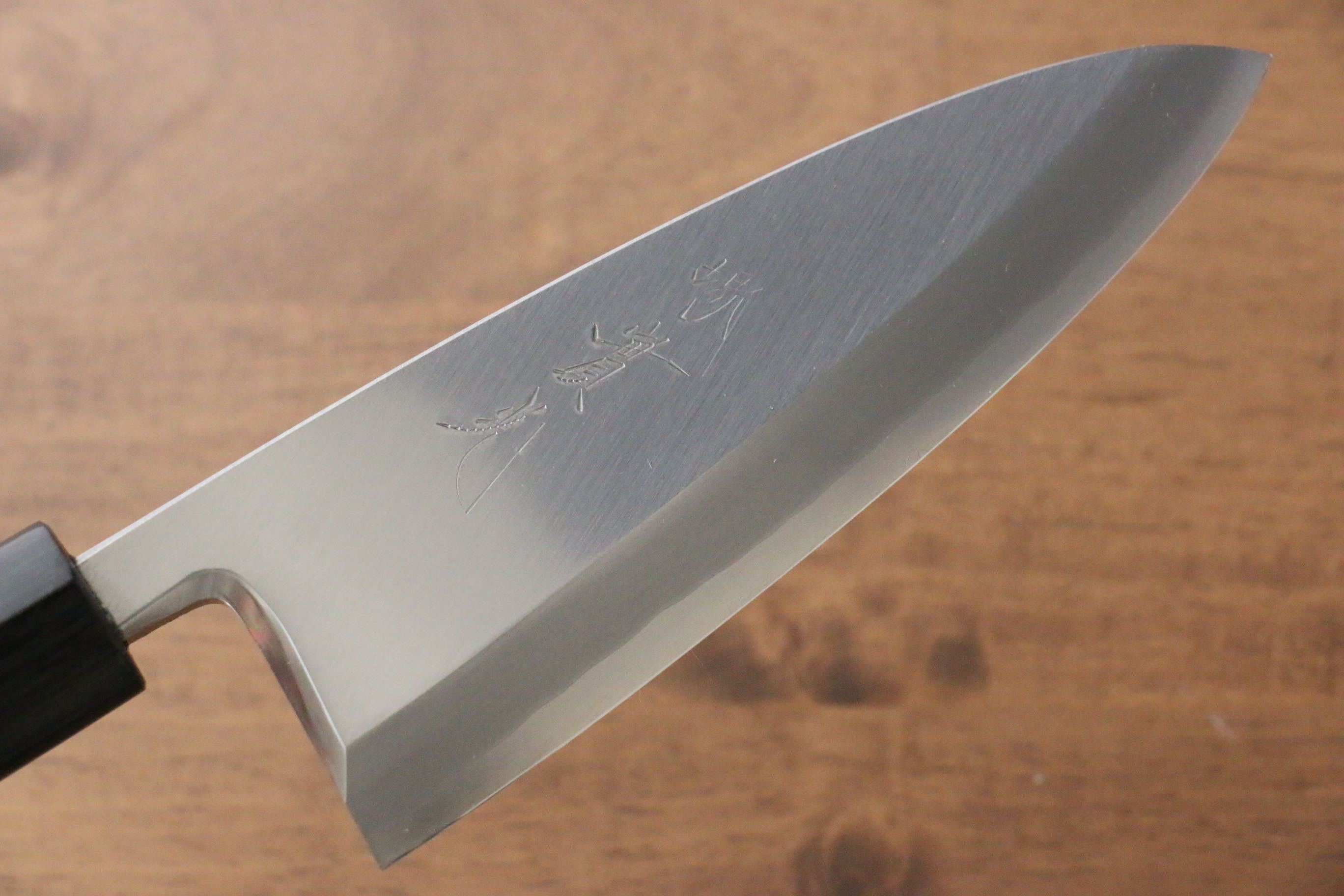 Jikko Silver Steel No.3 Deba Knife 150mm - Premium Japanese Kitchen Knife with Shitan Handle for Sushi, Fish Filleting & Professional Cooking