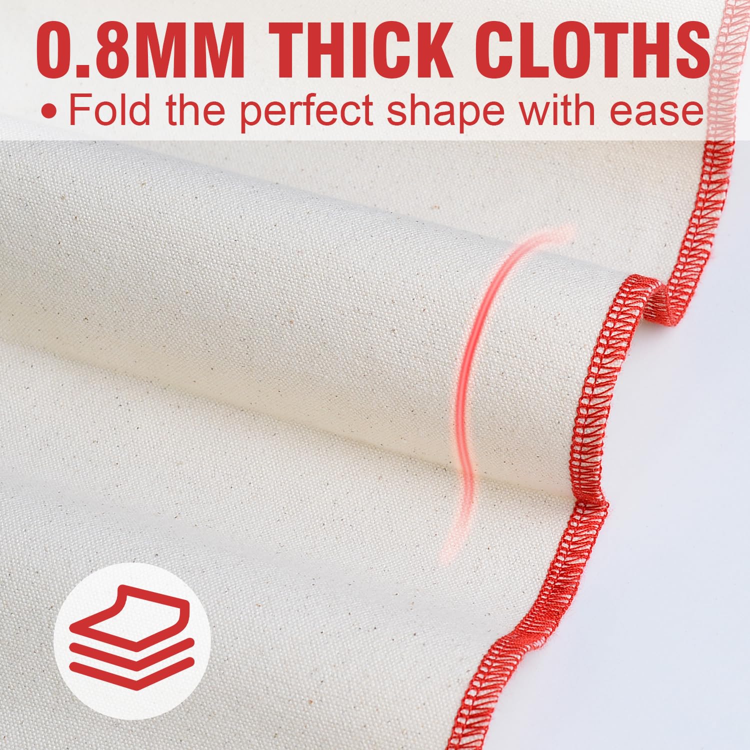 Walfos 2-Pack Cotton Bakers Couche & Proofing Cloth (29