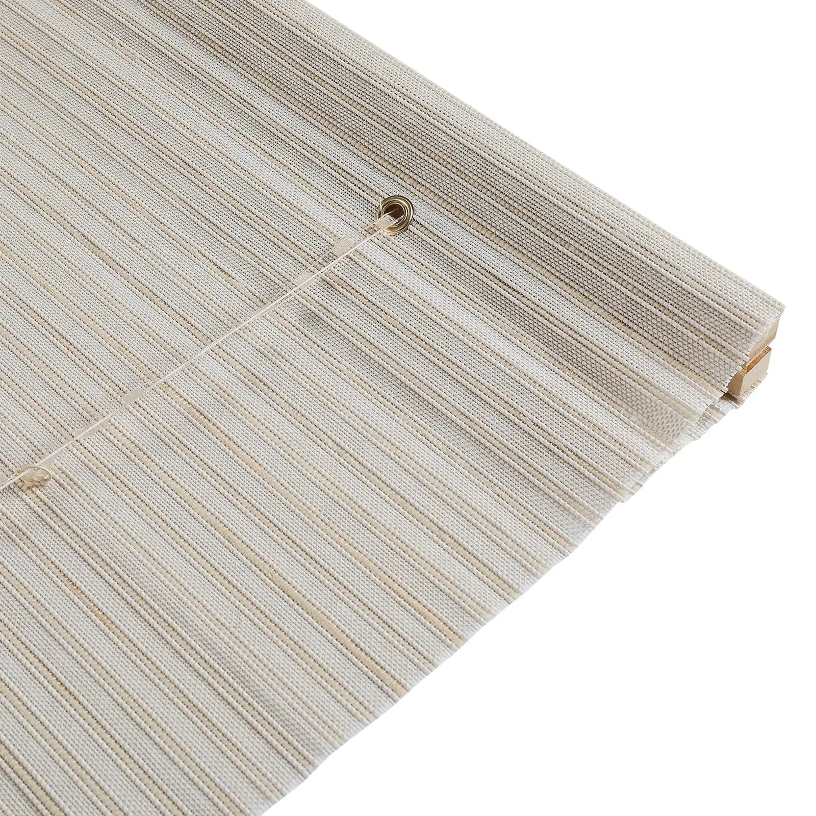Natural Bamboo Woven Paper Window Shade - Marble White | Eco-Friendly Roman Blinds for Living Room & Bedroom Decor