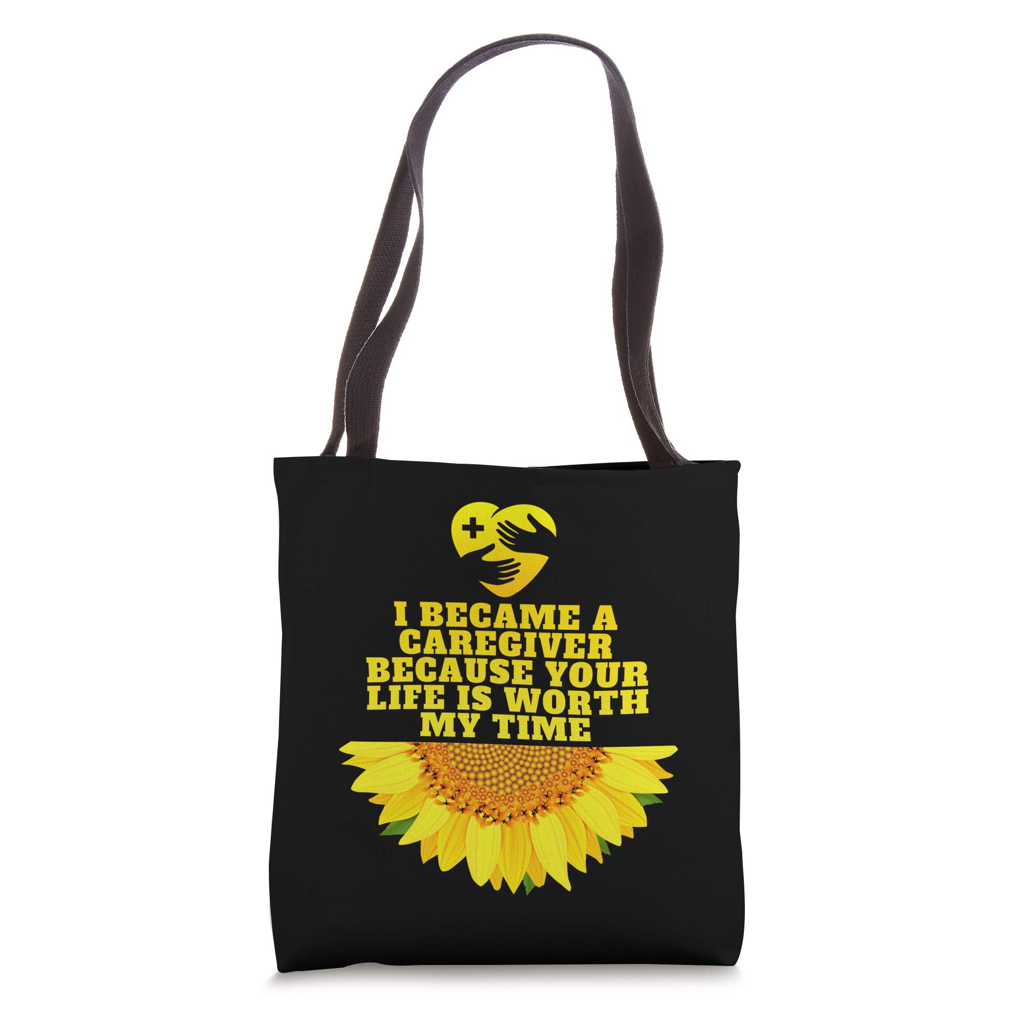 Sunflower Tote Bag for Caregivers - Nurse & Aide Appreciation Gift - Perfect for Work, Shopping & Daily Use