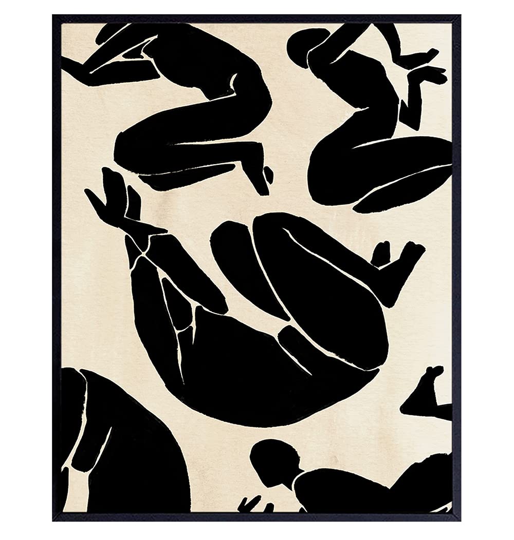 Abstract Wall Decor Aesthetic - Mid Century Modern Wall Art - Minimalist Home Decor - African American Women Art - Black Art Prints - Abstract Living Room Wall Decor - African American Wall Art - Boho Bohemian Home Decor for Living Room, Bedroom & Office