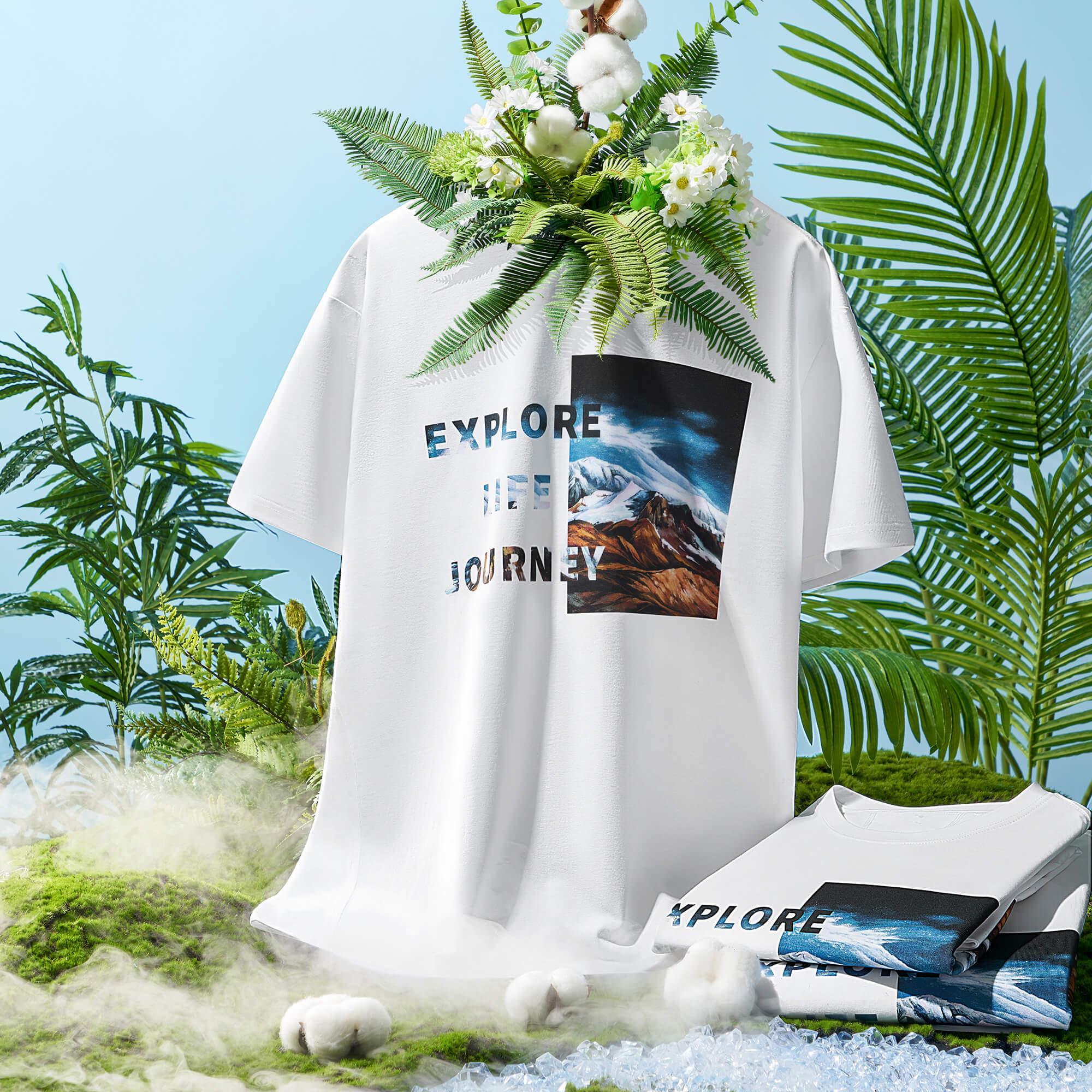 Qianshan Twilight Snow Graphic T-Shirt - Soft Cotton Tee for Men & Women - Perfect for Casual Wear, Street Style & Outdoor Activities