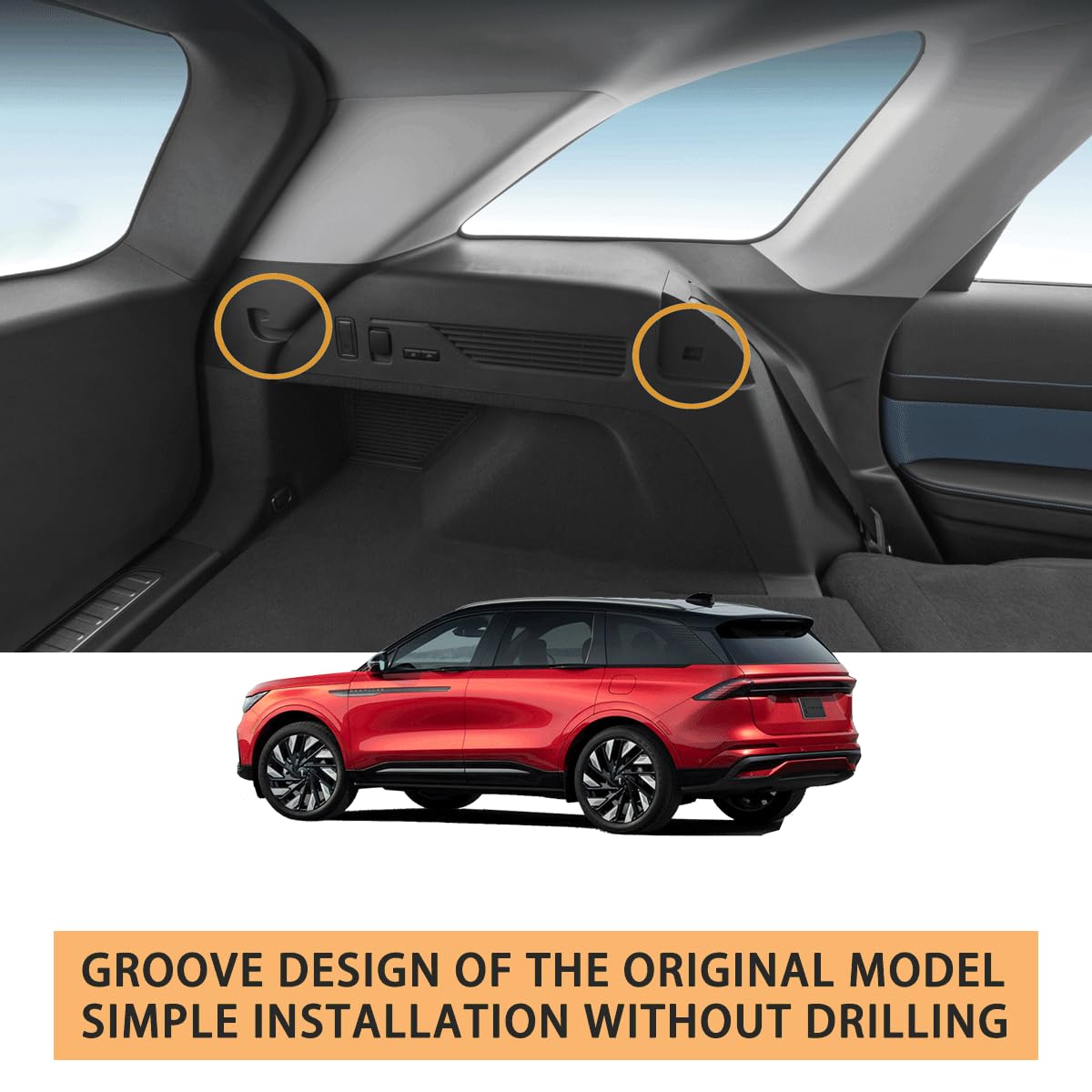 2024-2025 Lincoln Nautilus Retractable Cargo Cover - Premium Trunk Security Shade for SUV Accessories | Protects Luggage & Keeps Items Organized (Perfect for Road Trips, Groceries & Outdoor Gear Storage)