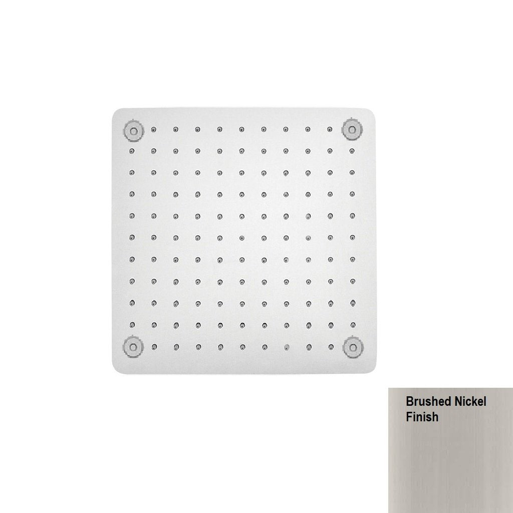 Devon Recessed Shower Head - Flush Mount 12 Inch Stainless Steel/Brushed Finish - Perfect for Modern Bathrooms & Spa-Like Showers