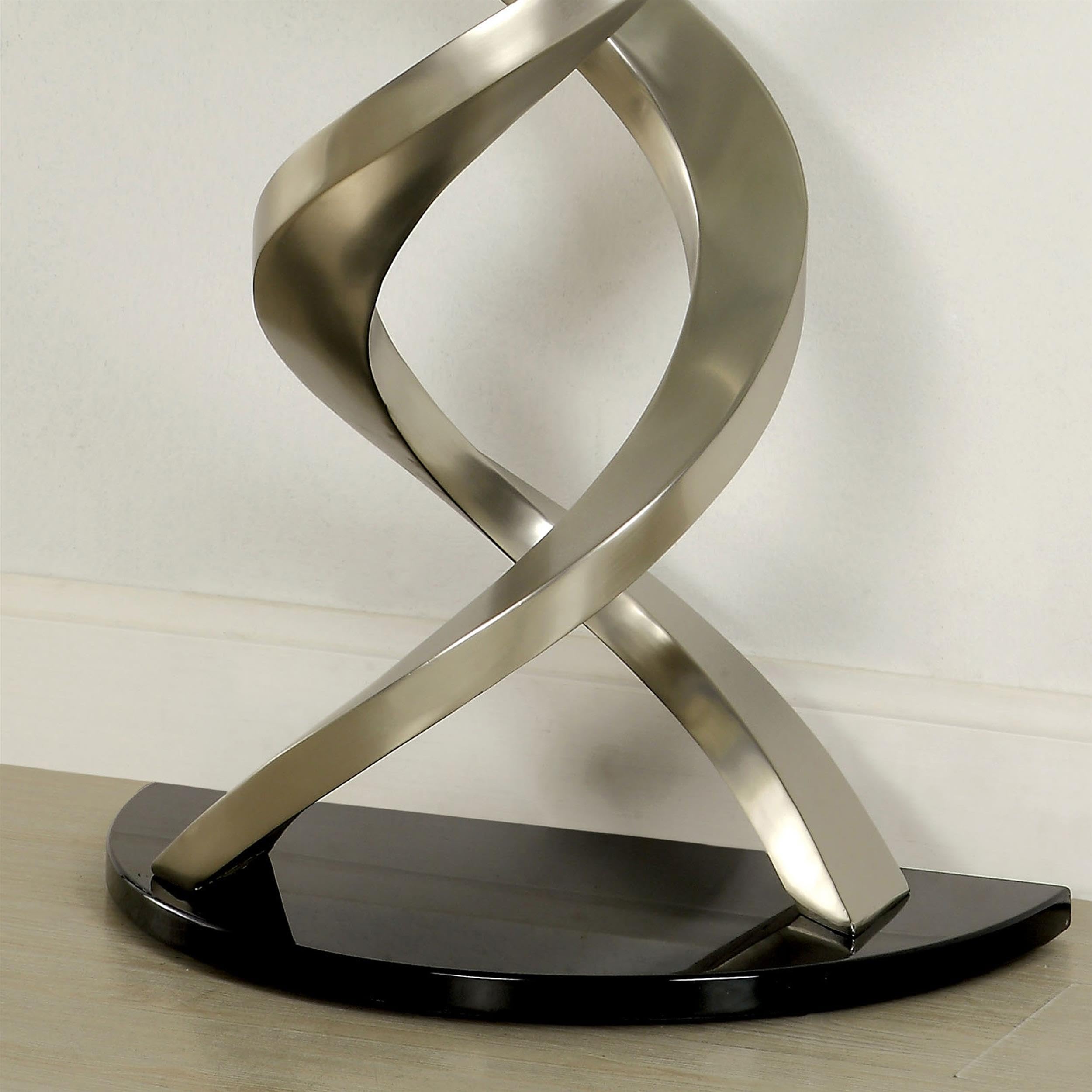 Furniture of America Kalliope Modern Sofa Table with Metallic Finish - Stylish End Table for Living Room, Bedroom & Office Decor