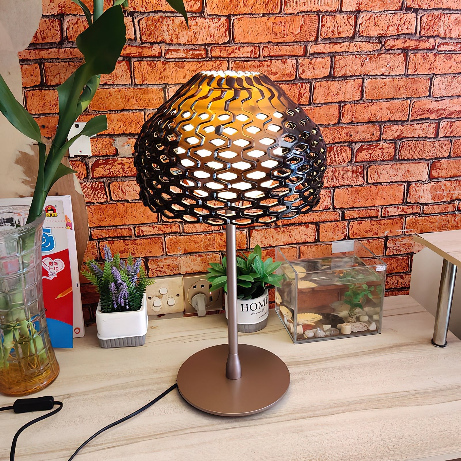 Stylish Armadillo Table Lamp - Modern Bedside & Desk Lighting for Home & Office Decor - Perfect for Reading, Working & Relaxing