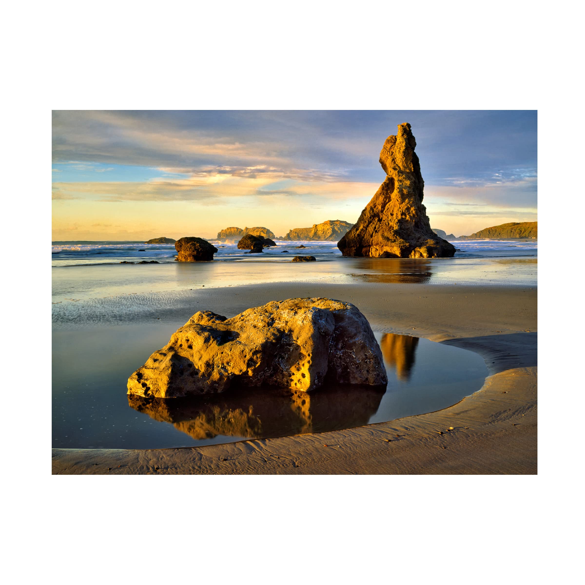 Dennis Frates Rocky Coast 5 Canvas Wall Art Print - Seascape Ocean Painting for Living Room, Bedroom & Office Decor