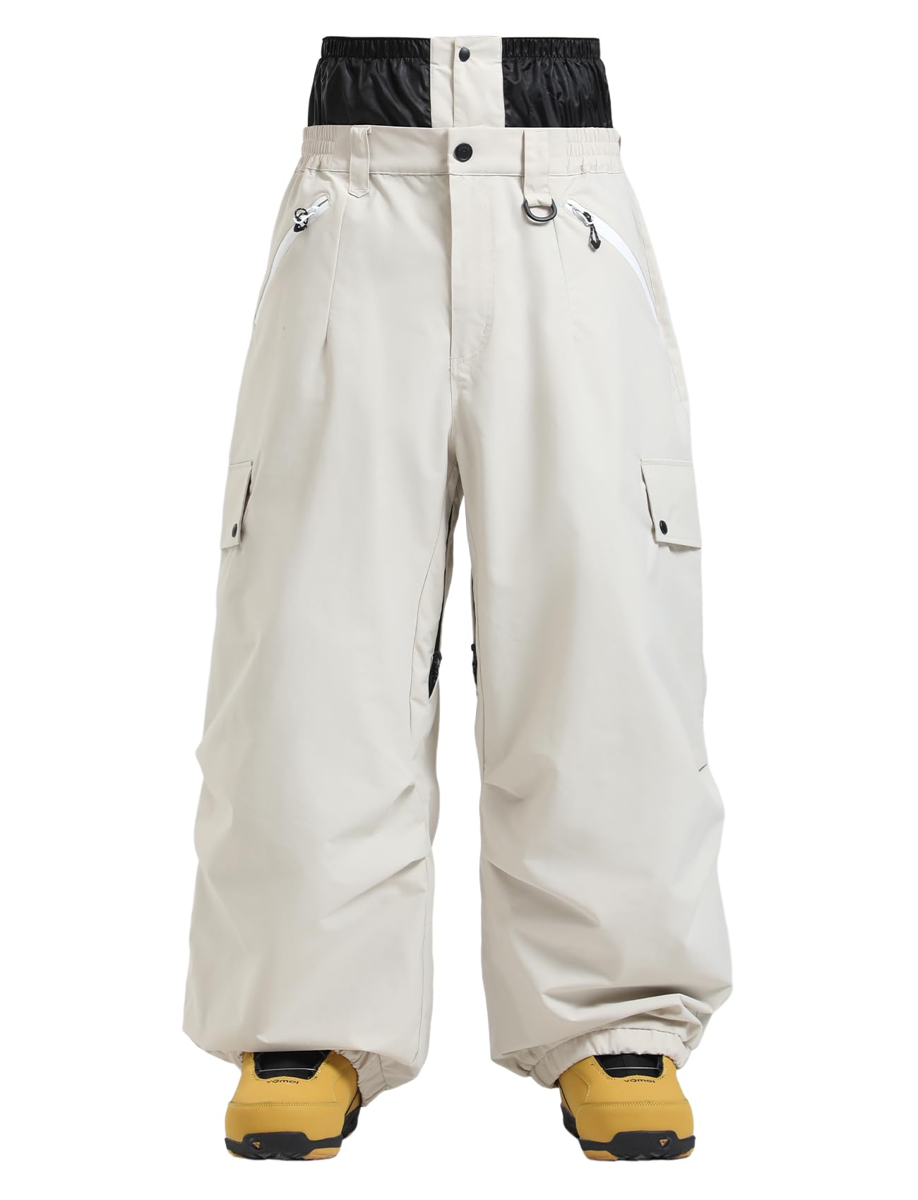 GSOU SNOW Insulated Waterproof Ski Pants for Women & Men - Baggy Cargo Snowboard Pants with Windproof & Wear-Resistant Design | Perfect for Skiing, Snowboarding & Winter Outdoor Activities