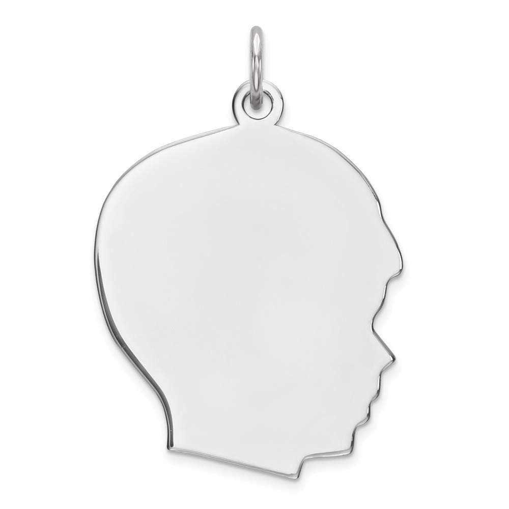 925 Sterling Silver Engravable Rhodium Plated Disc Charm Pendant Necklace - Personalized Jewelry Gift for Women, Girls, Teens - Perfect for Birthdays, Anniversaries & Special Occasions