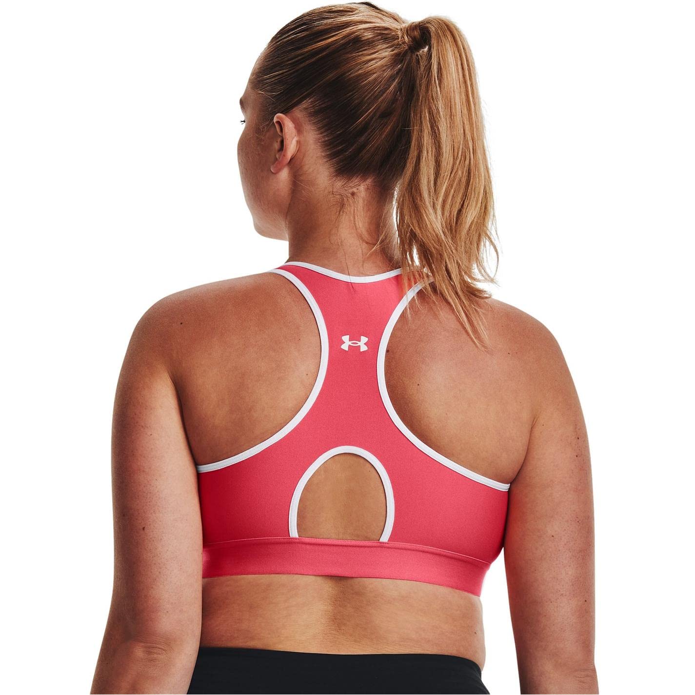 Under Armour Women's Mid Keyhole Sports Bra - Breathable Workout Top for Running, Yoga & Gym - High Support Athletic Bra for Active Women