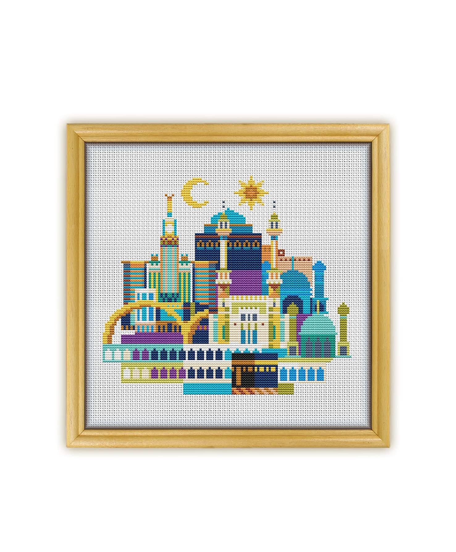 Mecca K156 Counted Cross Stitch Kit with Threads, Needles, Fabric, Clippers & Needle Threader - Complete Embroidery Starter Kit for Beginners & Advanced Crafters - Perfect for DIY Home Decor, Gifts & Relaxation