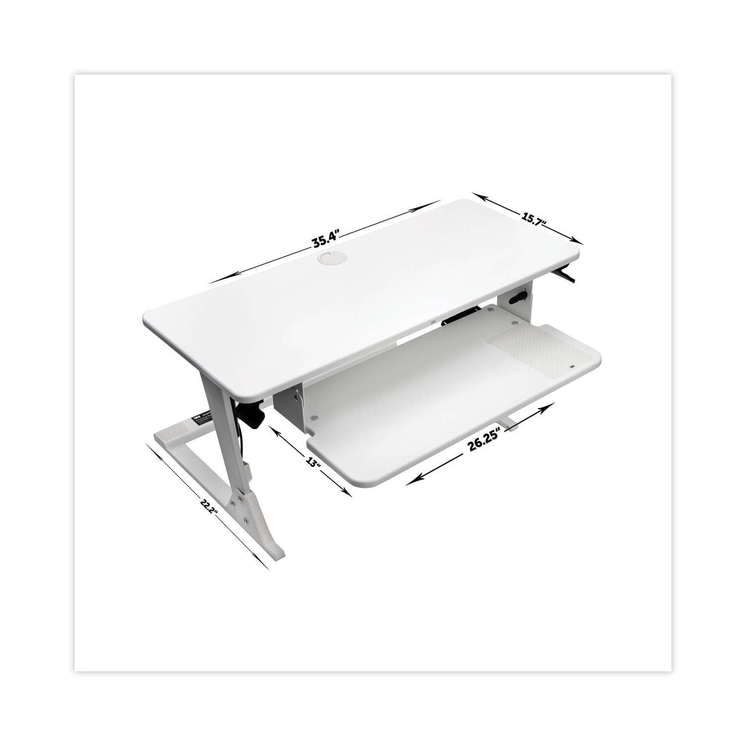 3M™ Adjustable Height Standing Desk - 35.4