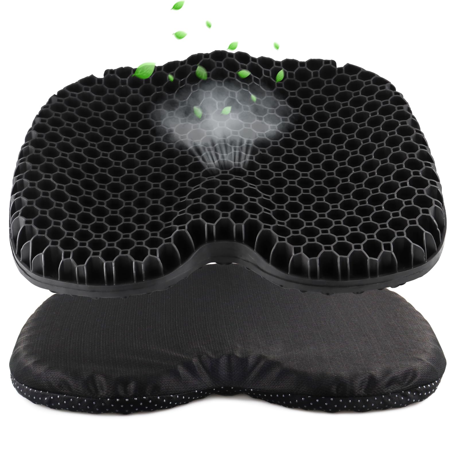 Anti-Slip Kayak Seat Cushion - Thick Waterproof Gel Seat Pad with Non-Slip Cover for Sit-In Kayak, Inflatable Kayak, Canoe & Boat | Comfortable Fishing & Water Sports Accessories for Outdoor Adventures