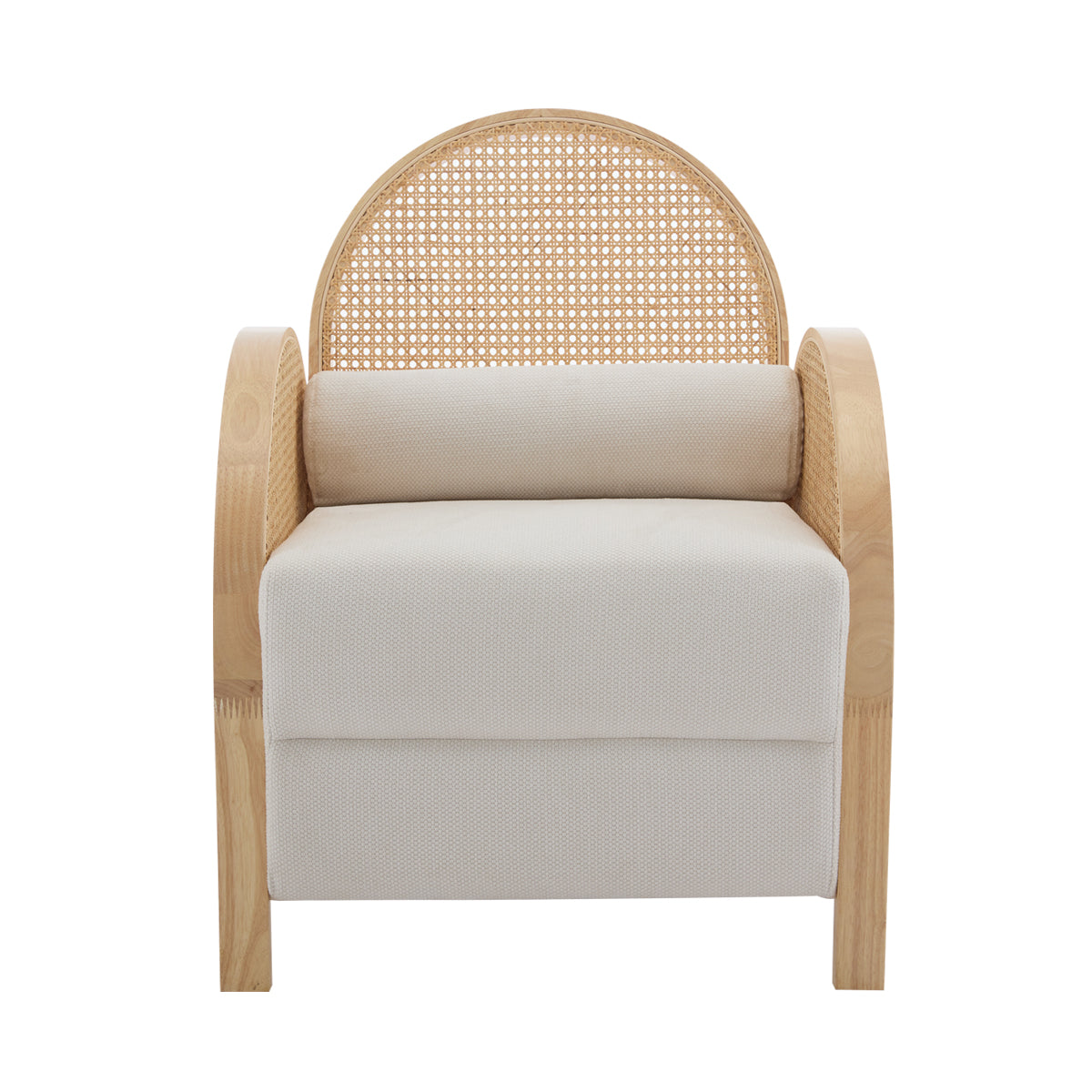 Stylish Capri Rattan Armchair - Natural Wicker Lounge Chair for Indoor & Outdoor Use - Perfect for Patio, Garden, or Living Room Decor