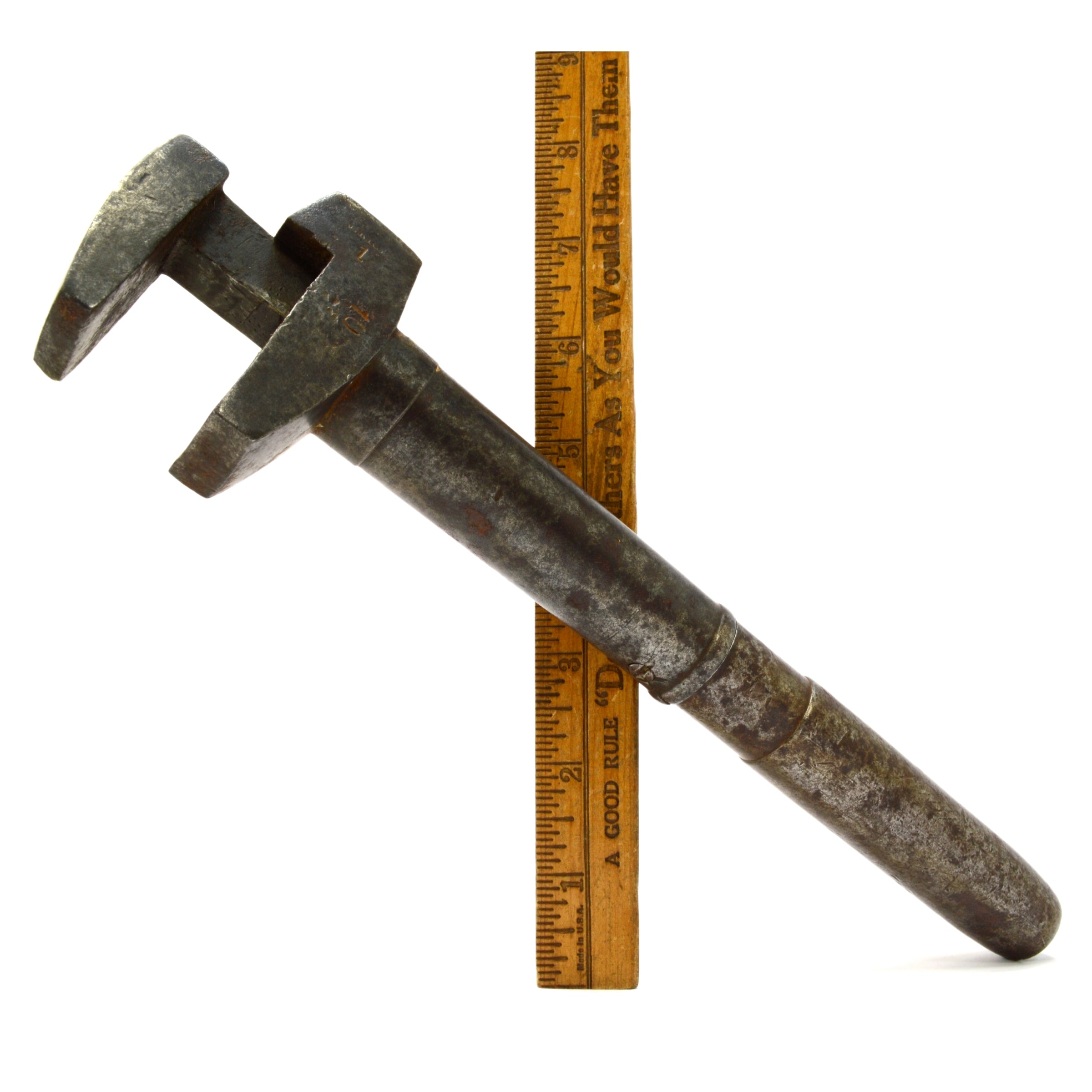 Vintage J. Rice & Co. Antique Nut Wrench Hammer Multi-Tool - Rare Adjustable Screw Combination Tool for Collectors, Restoration Projects & Unique Gifts