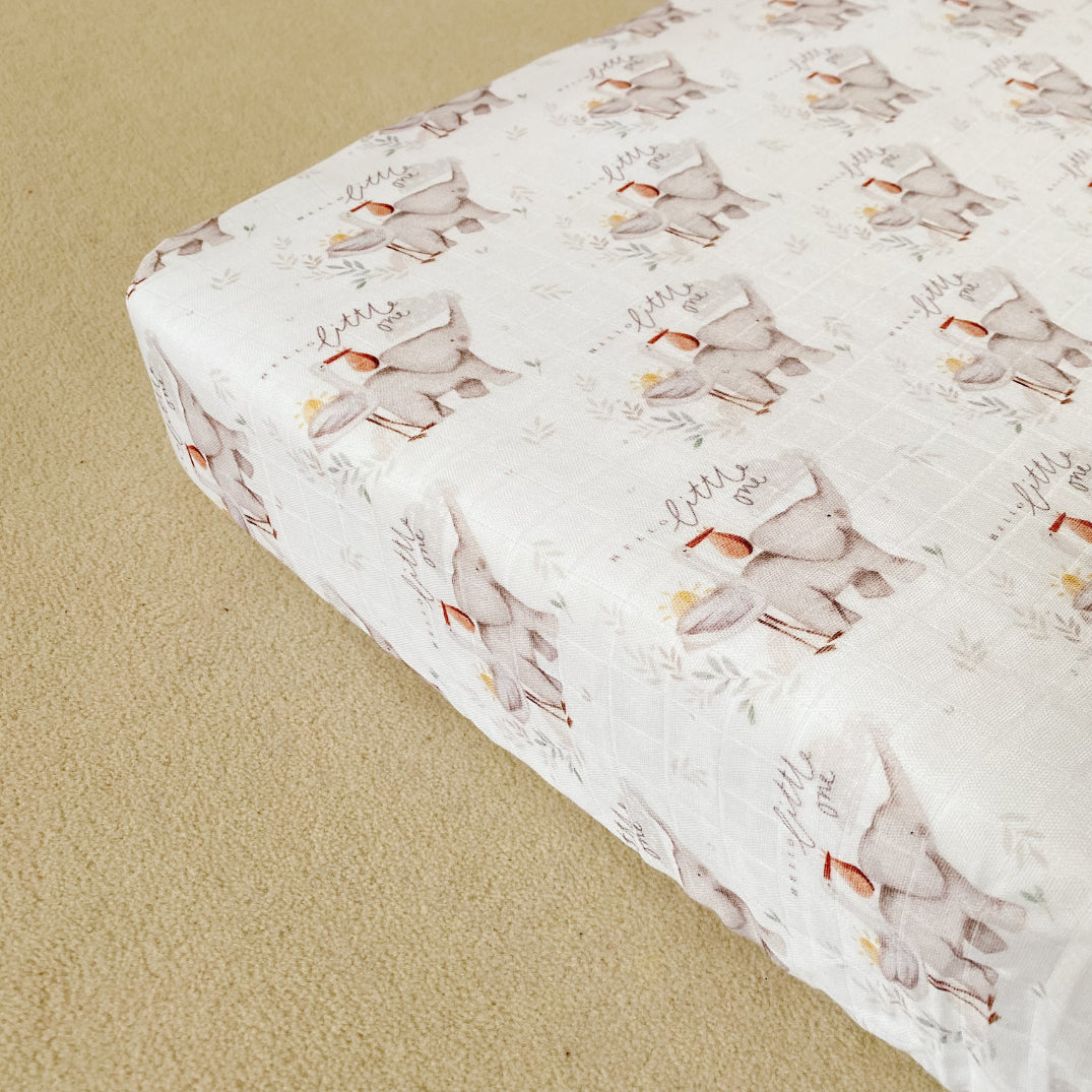 Hello Little One Baby Cot Bed Sheet - Soft Nursery Crib Fitted Sheet for Newborns & Toddlers - Perfect for Daycare, Home Nursery & Travel - Limited Stock Clearance Sale