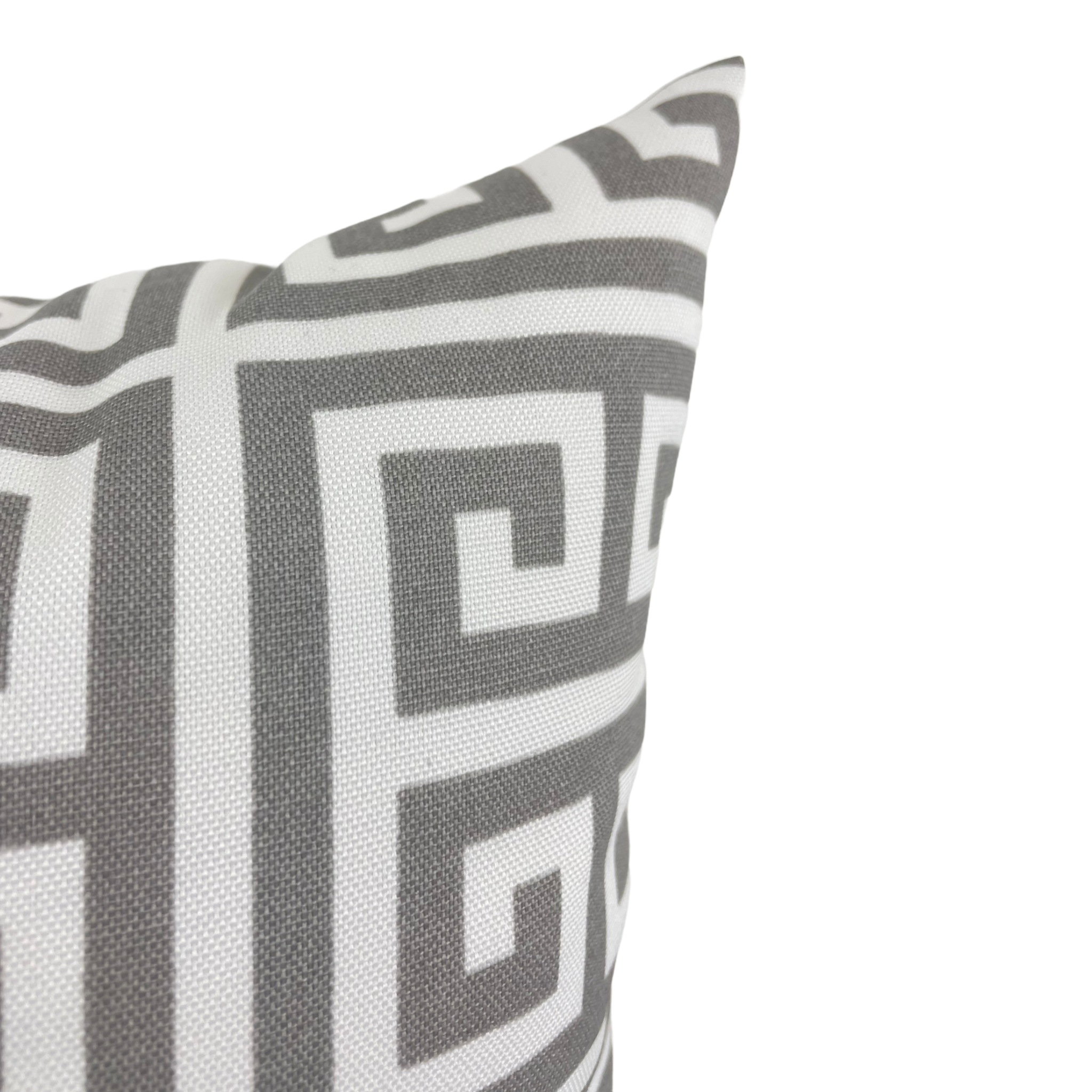 Premium Grey Outdoor Throw Pillow 17x17 - Waterproof & UV Resistant Patio Cushion for Garden, Poolside & Porch Decor