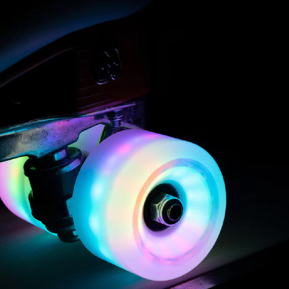 Moxi Cosmo Glow 62mm Light Up LED Skate Wheels - 4 Pack Set for Roller Skates & Outdoor Night Skating